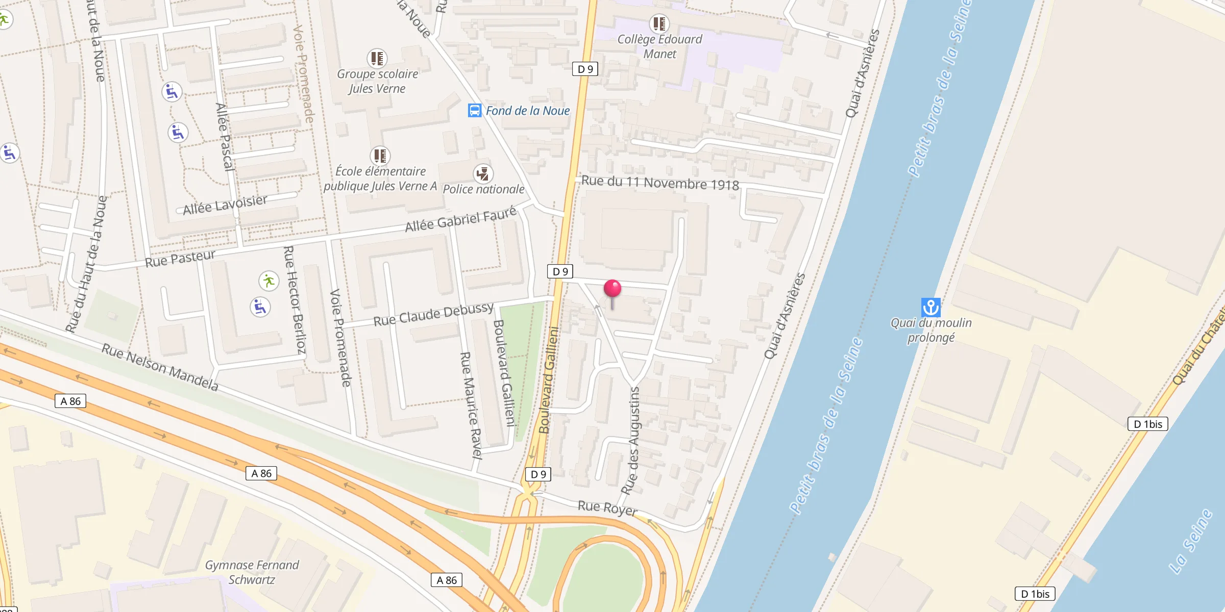 Carte de localisation : Grande Mosquée de Villeneuve-La-Garenne