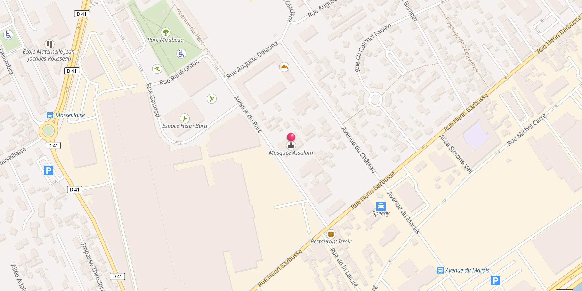 Carte de localisation : Mosquée Assalam