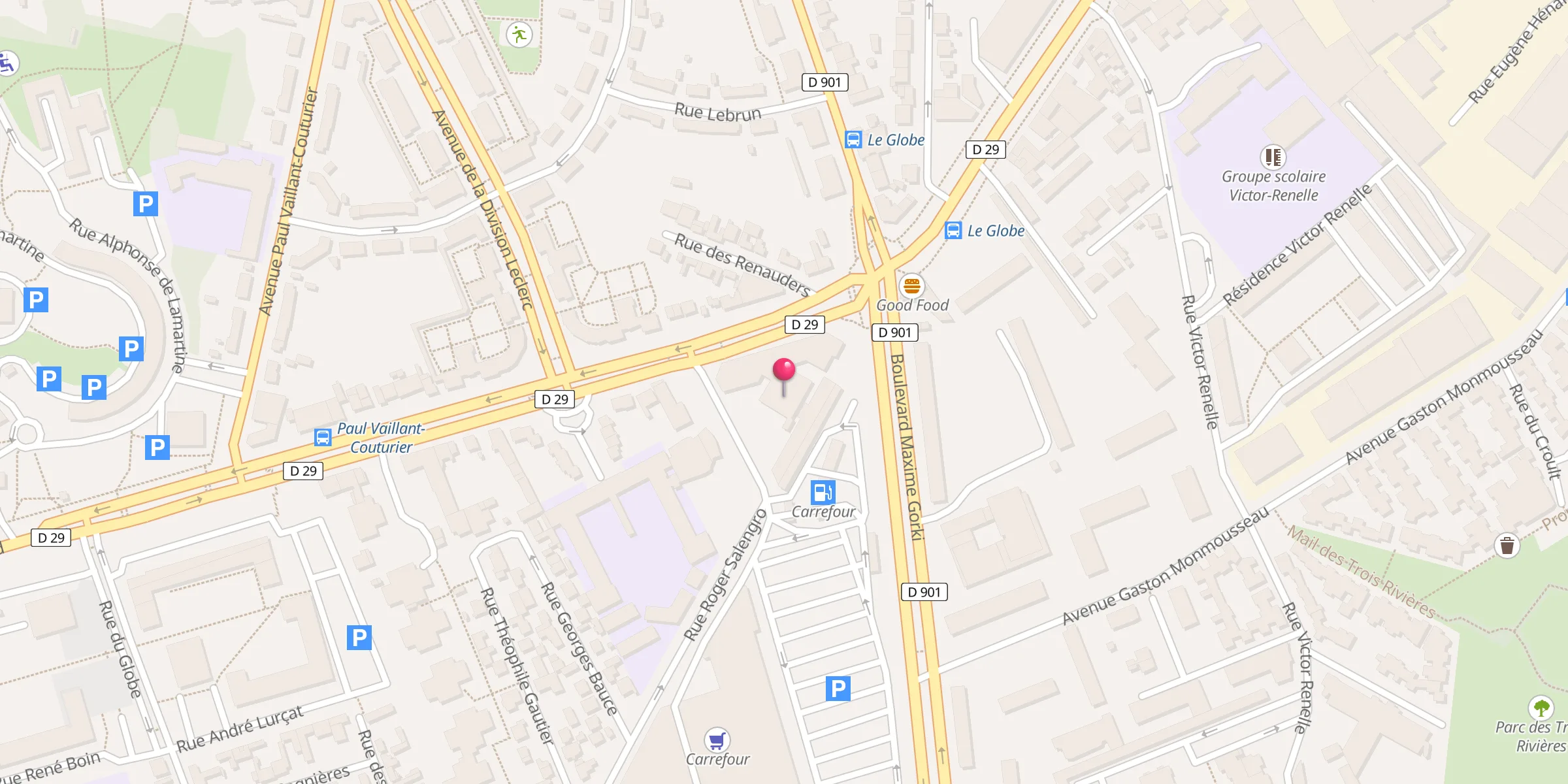 Carte de localisation : Grande Mosquée de Stains