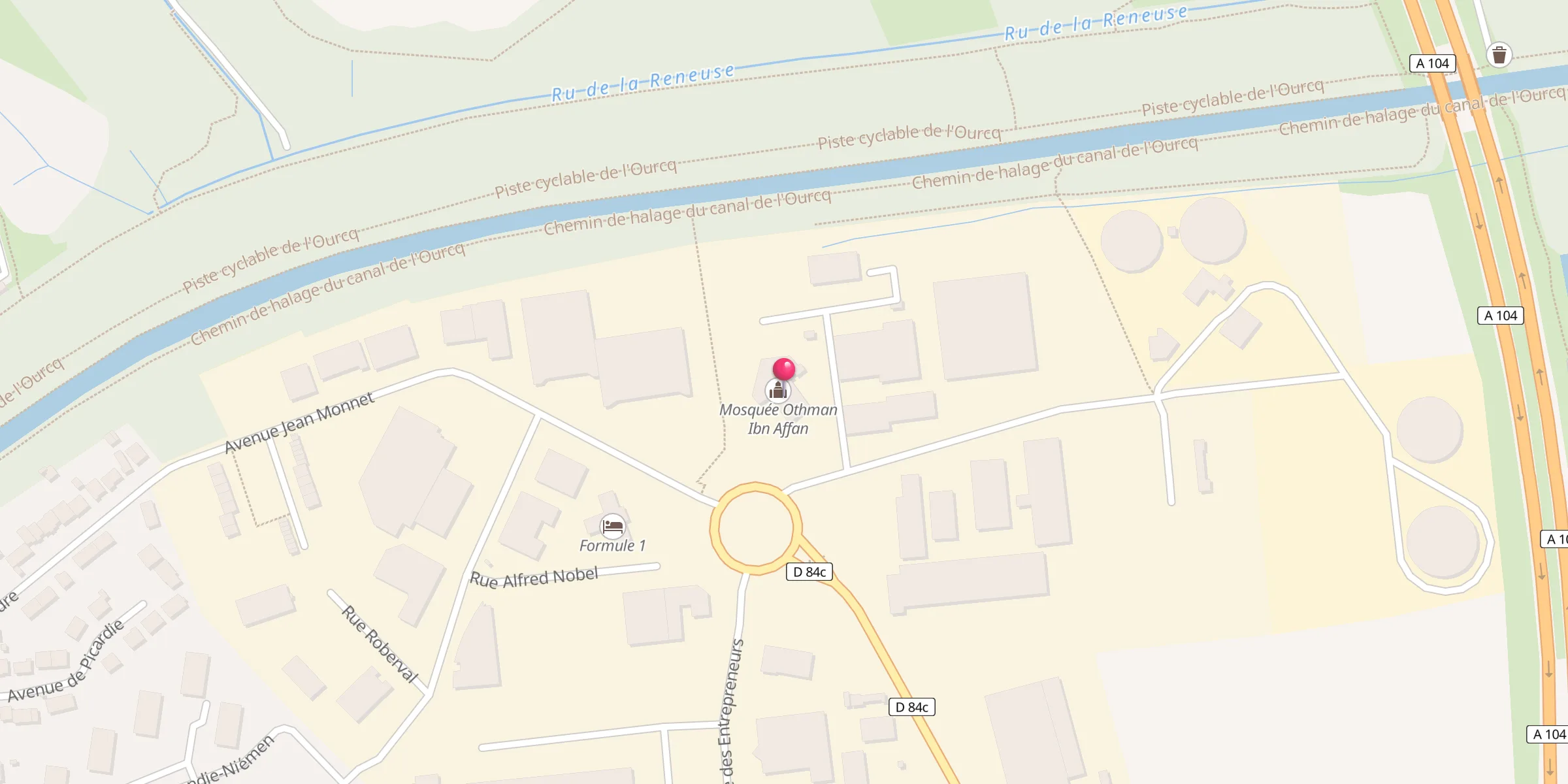 Carte de localisation : Mosquée Othman Ibn Affan