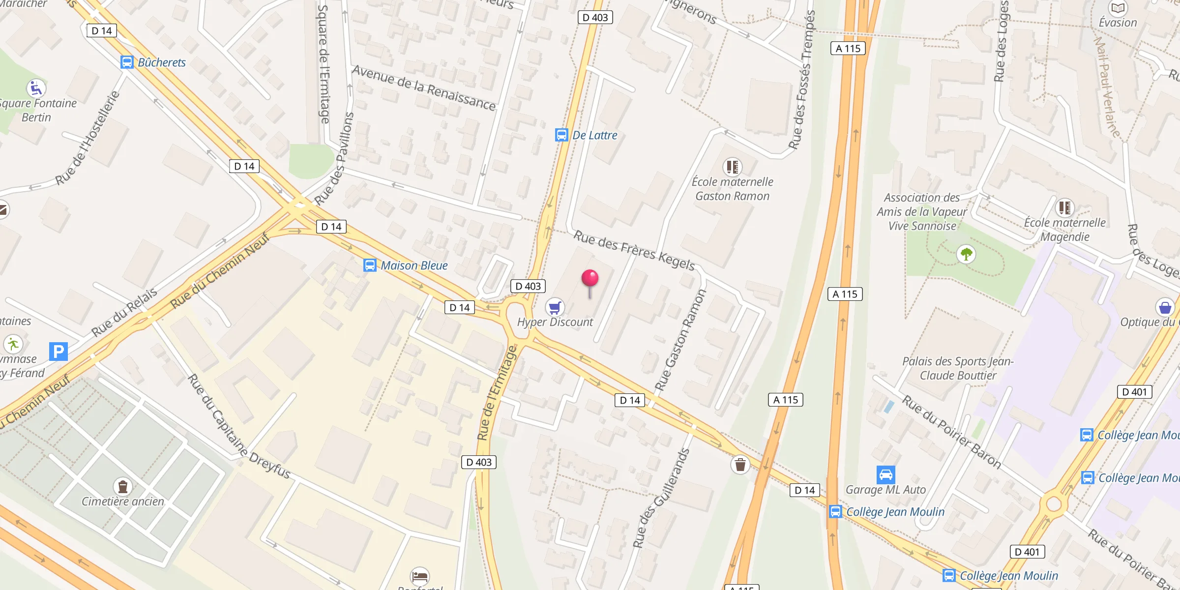 Carte de localisation : Centre Culturel Musulman