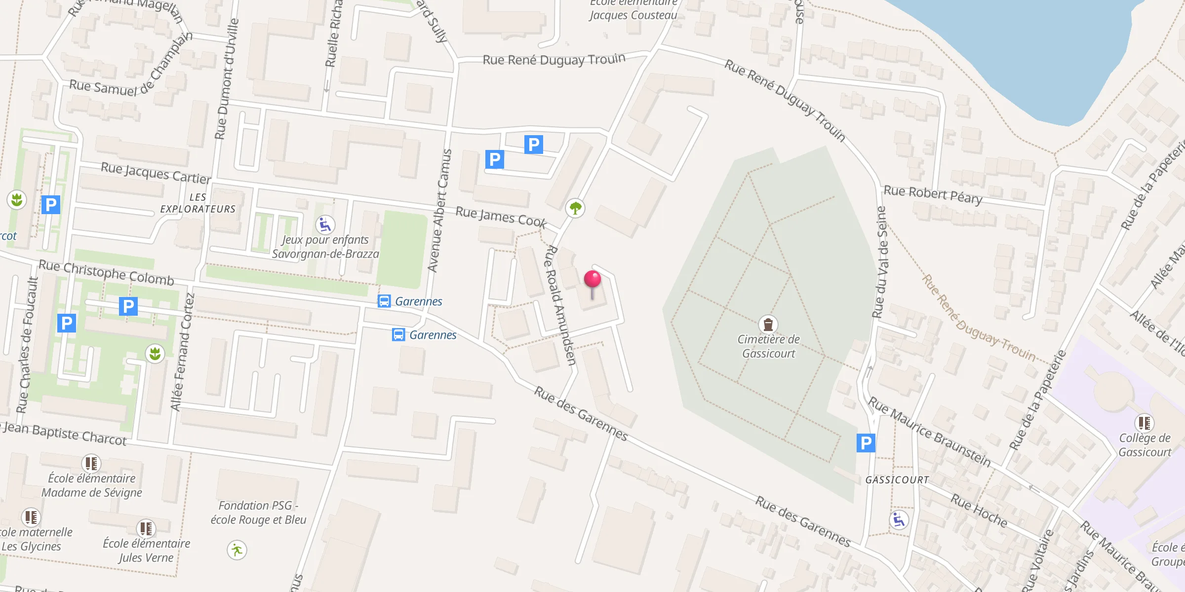 Carte de localisation : Mosquée des Garennes