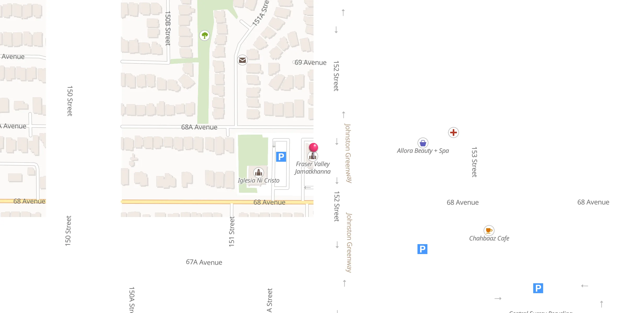Carte de localisation : Fraser Valley Jamatkhanna