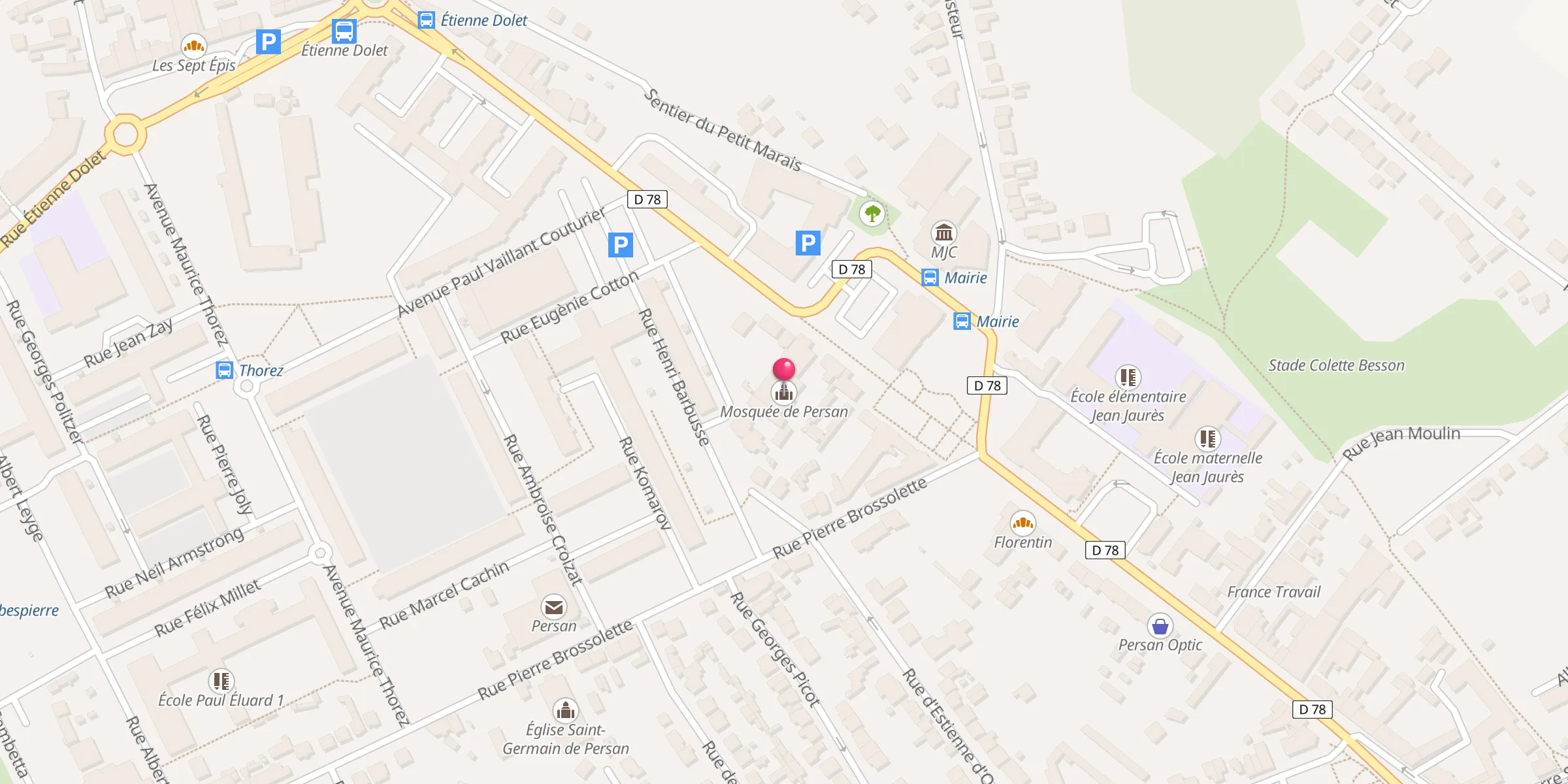 Carte de localisation : Mosquée de Persan