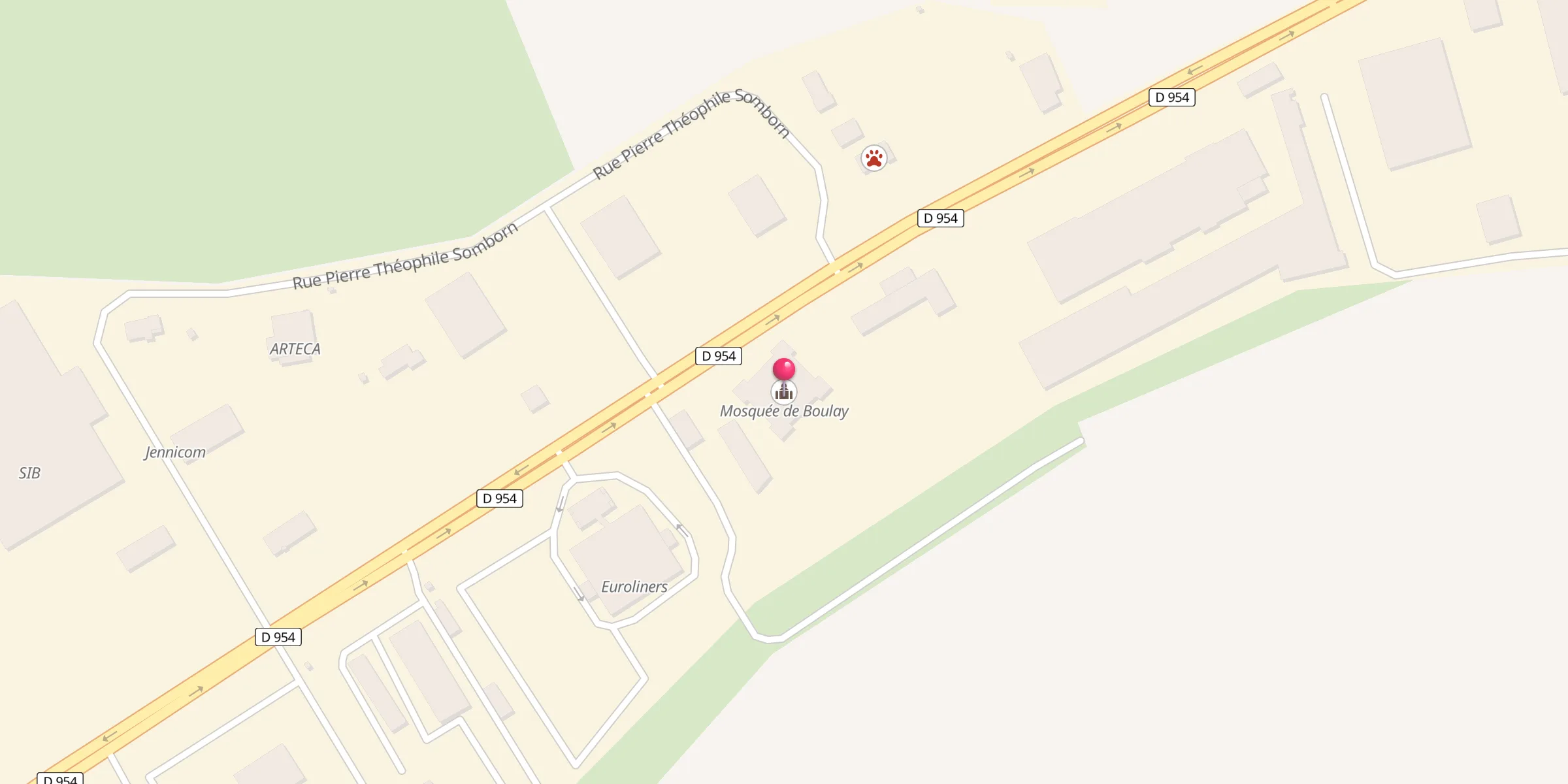 Carte de localisation : Mosquée de Boulay