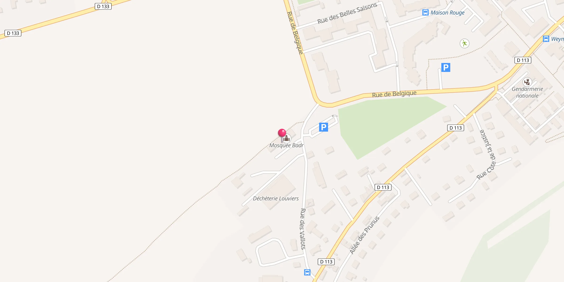 Carte de localisation : Mosquée Badr