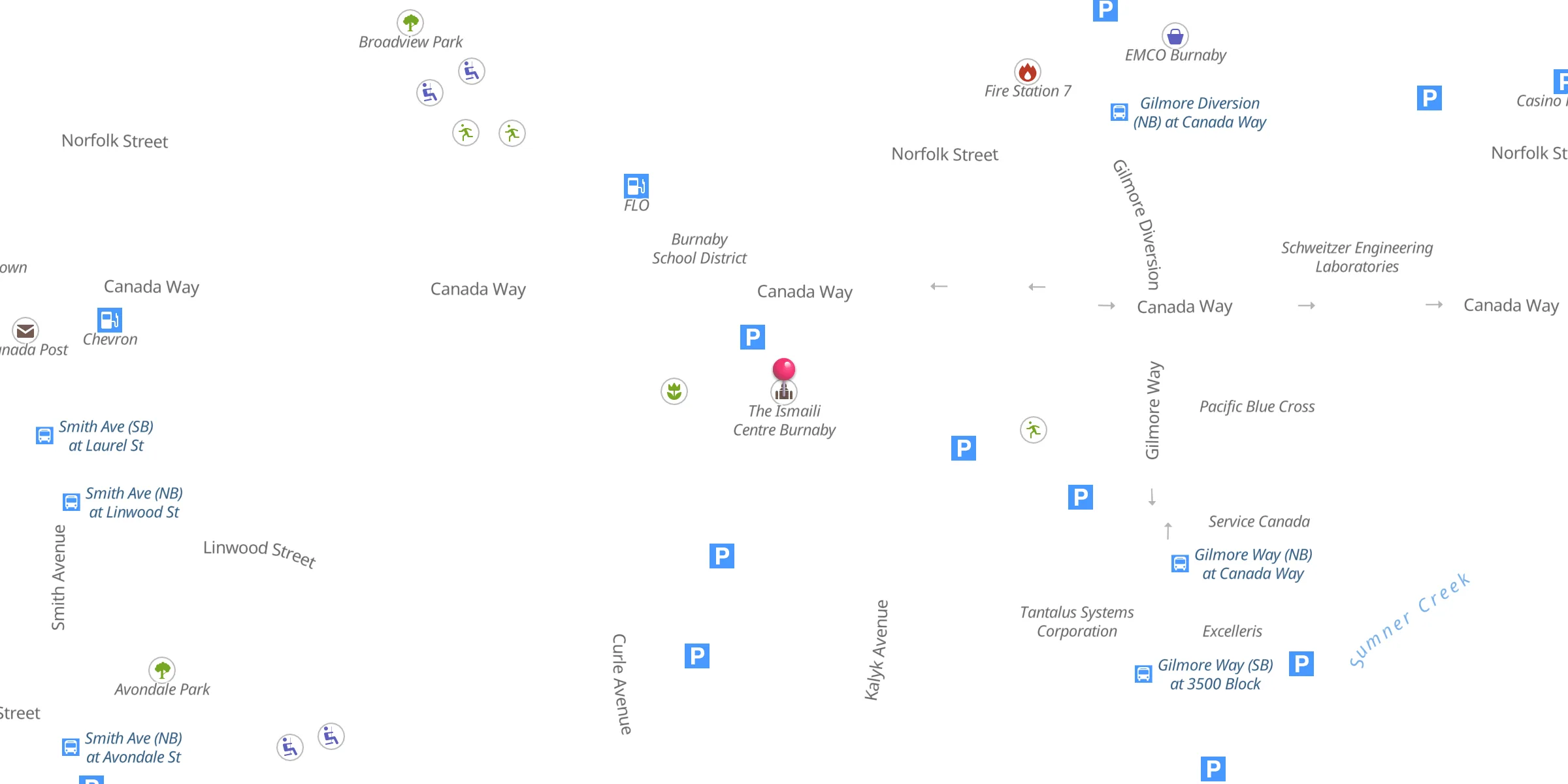 Carte de localisation : The Ismaili Centre Burnaby