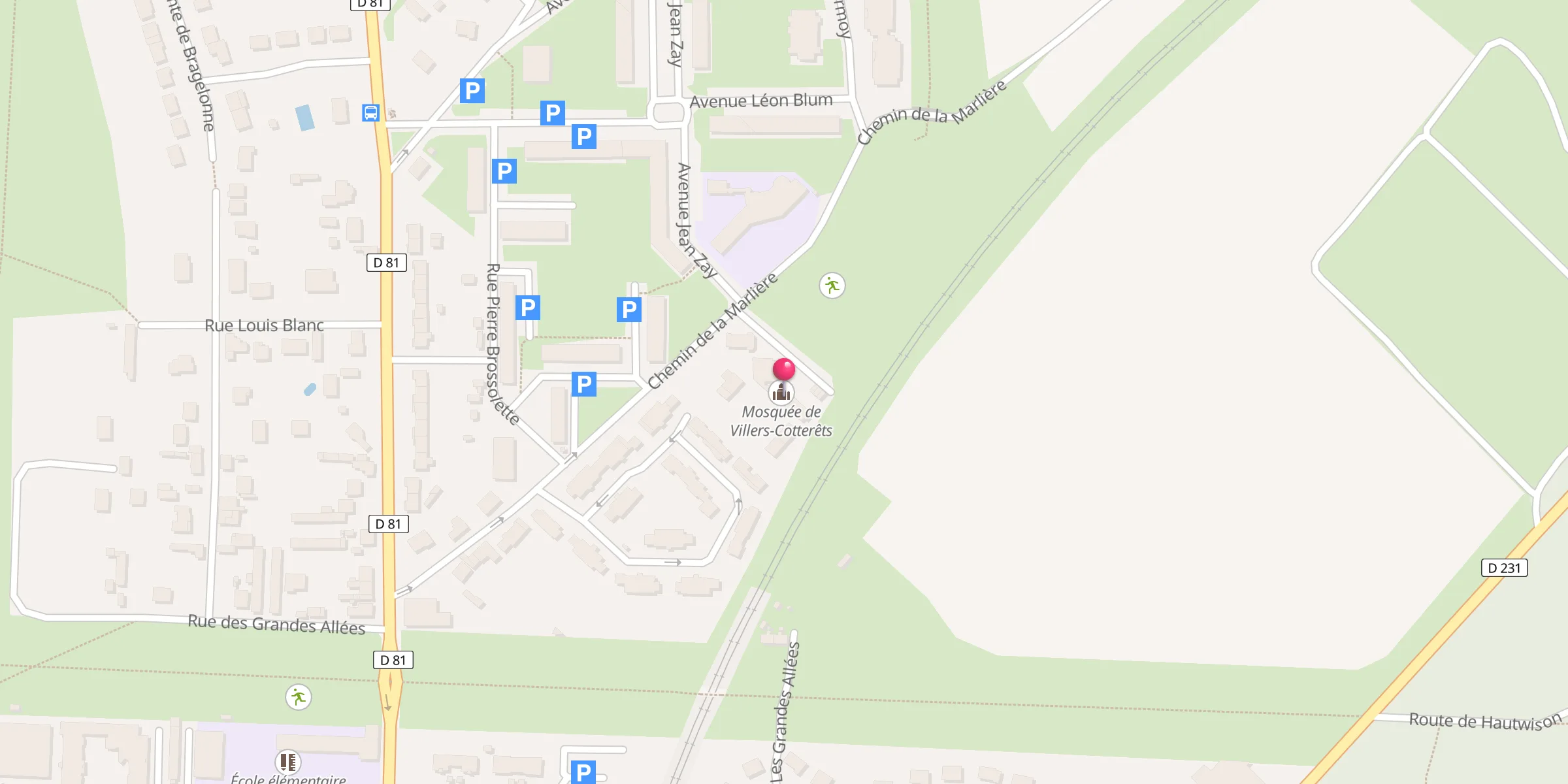 Carte de localisation : Mosquée de Villers-Cotterêts