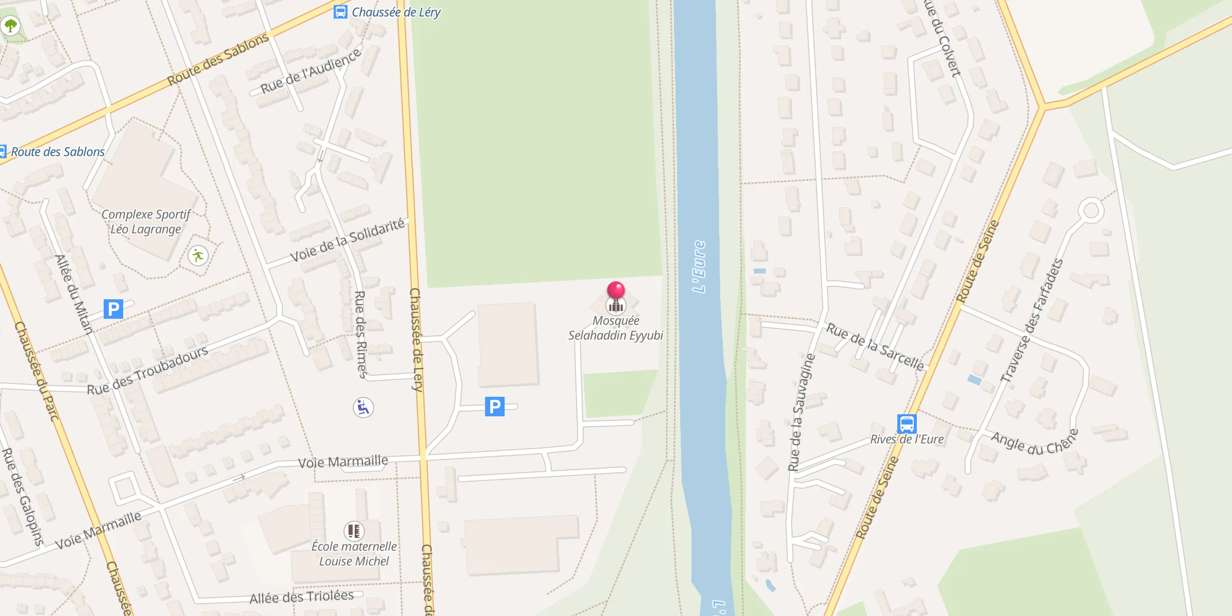 Carte de localisation : Mosquée Selahaddin Eyyubi