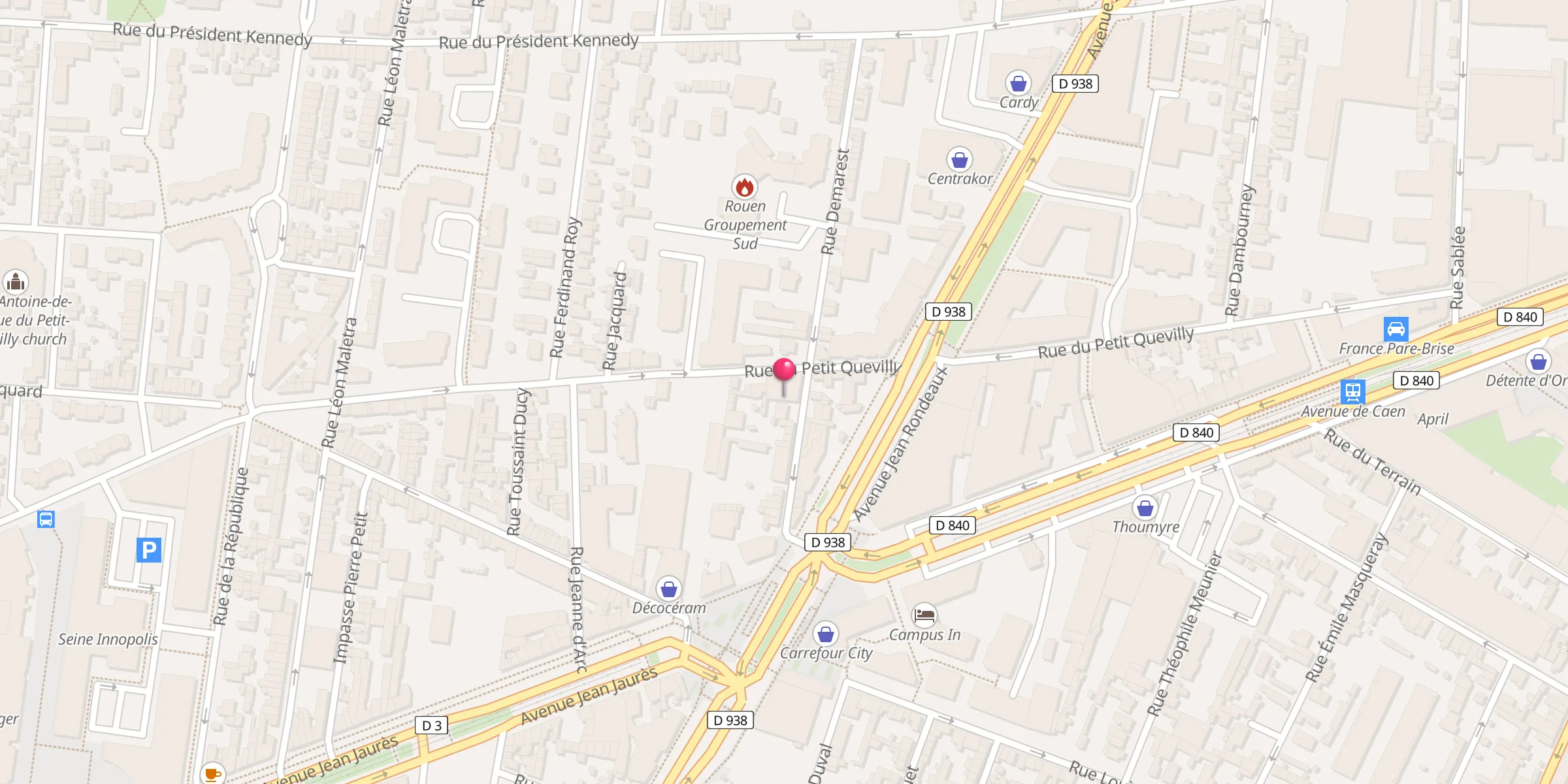 Carte de localisation : Mosquée El Kaouthar