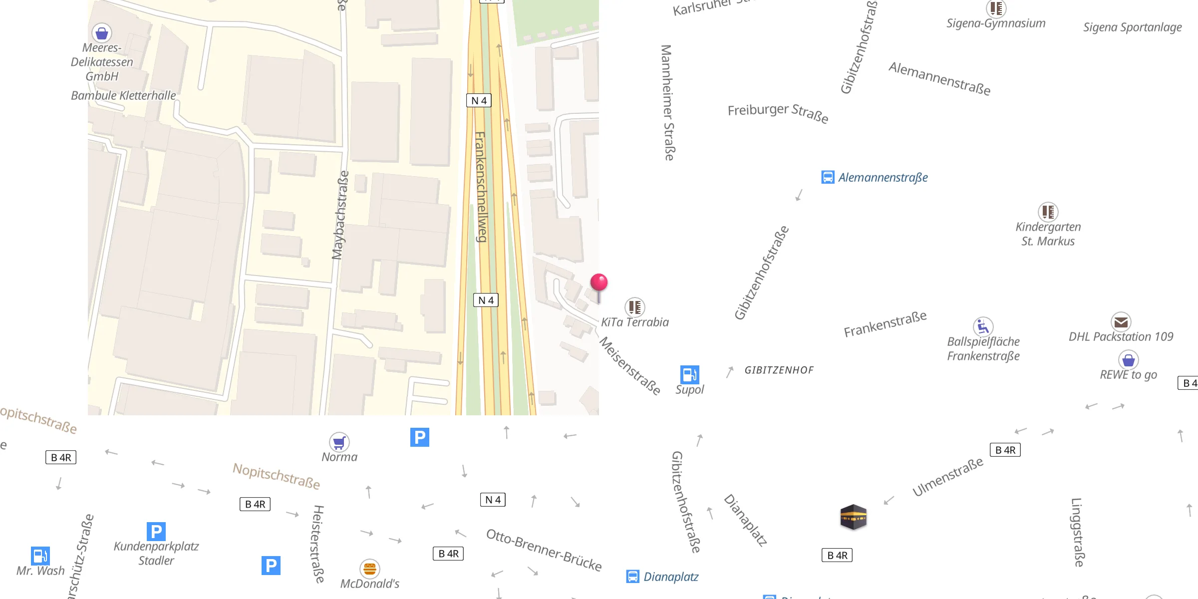 Carte de localisation : Nürnberger Moschee