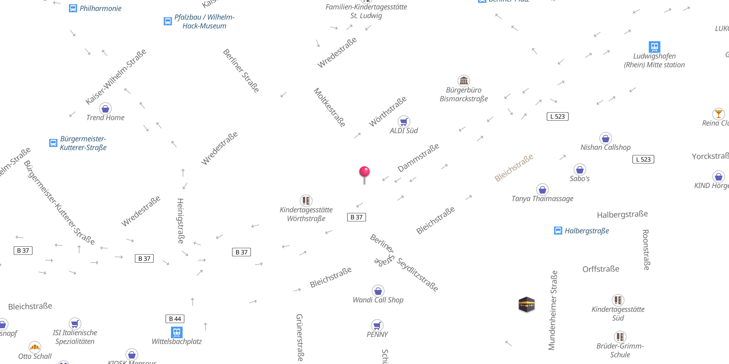 Carte de localisation : Sufizentrum Ludwigshafen