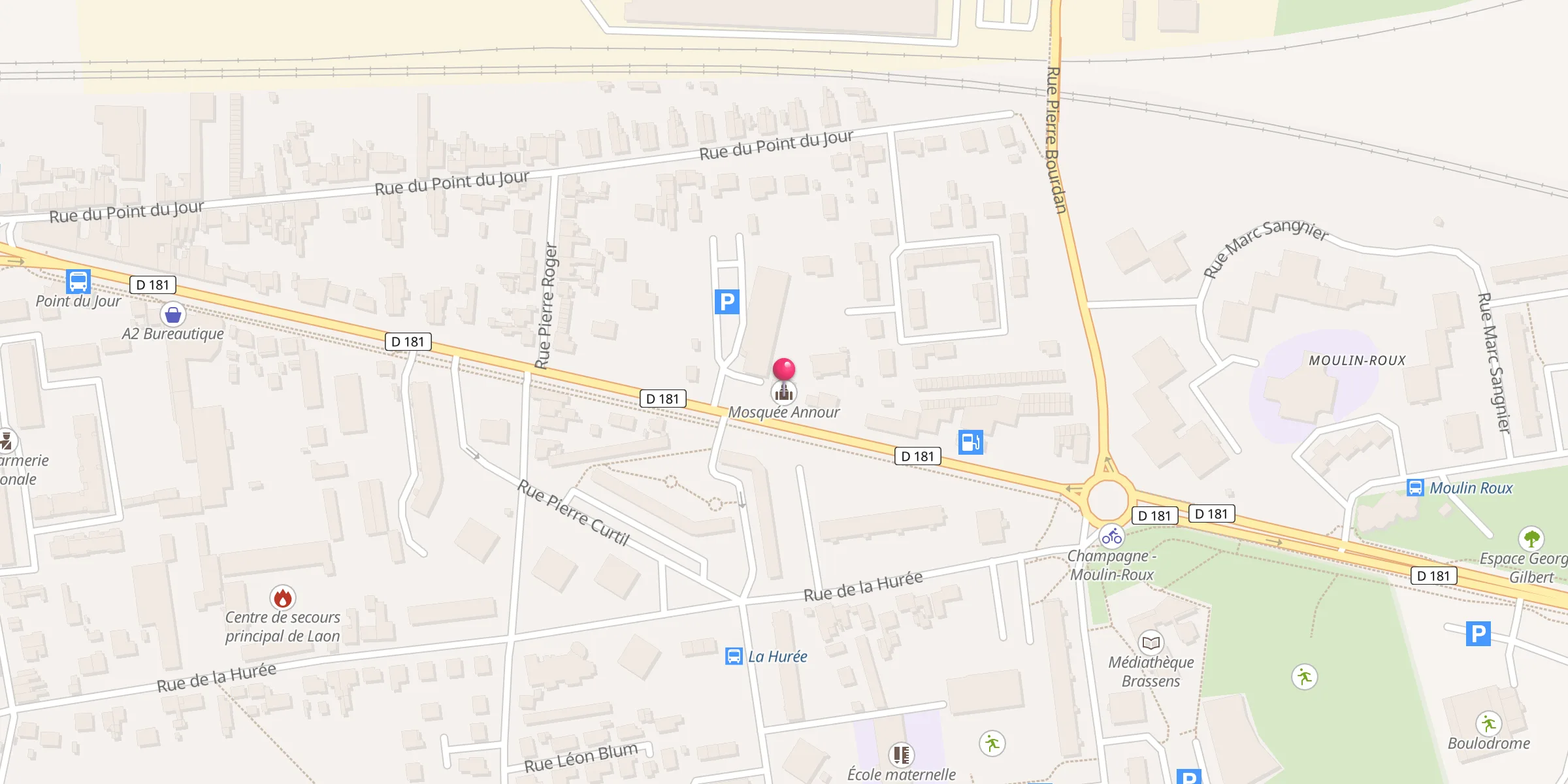 Carte de localisation : Mosquée Annour