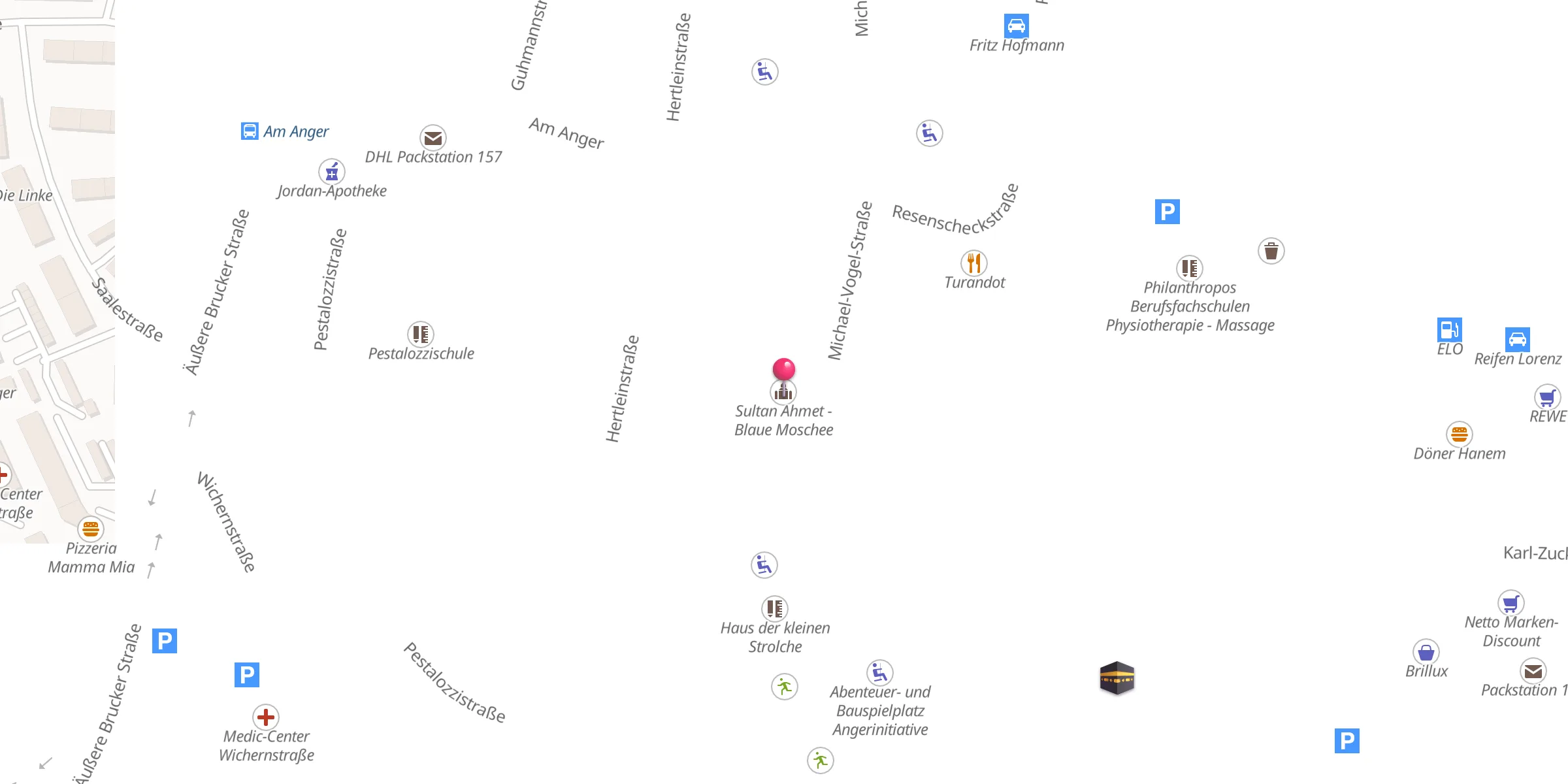 Carte de localisation : Sultan Ahmet - Blaue Moschee