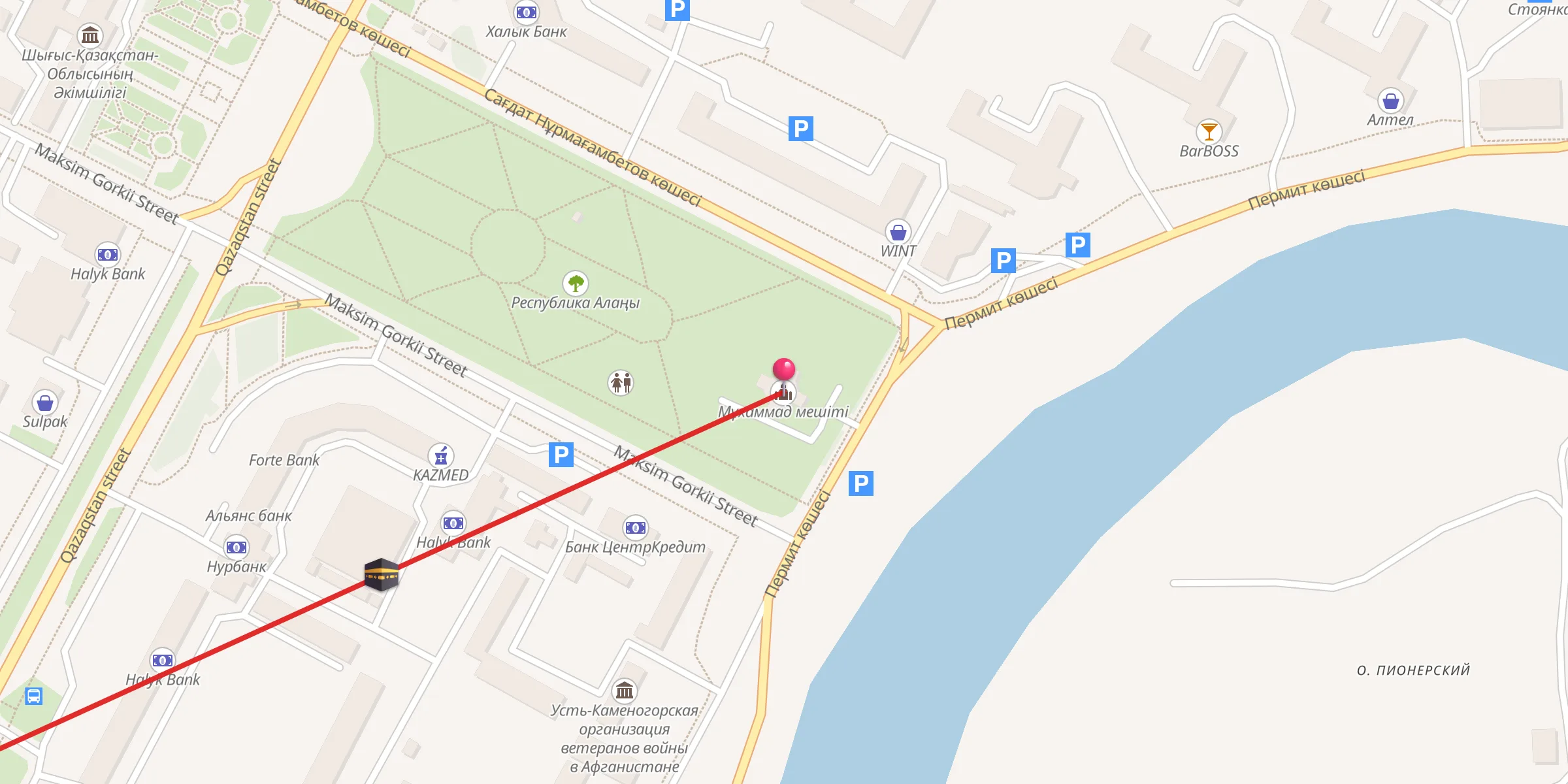 Carte de localisation : Мұхаммад мешіті