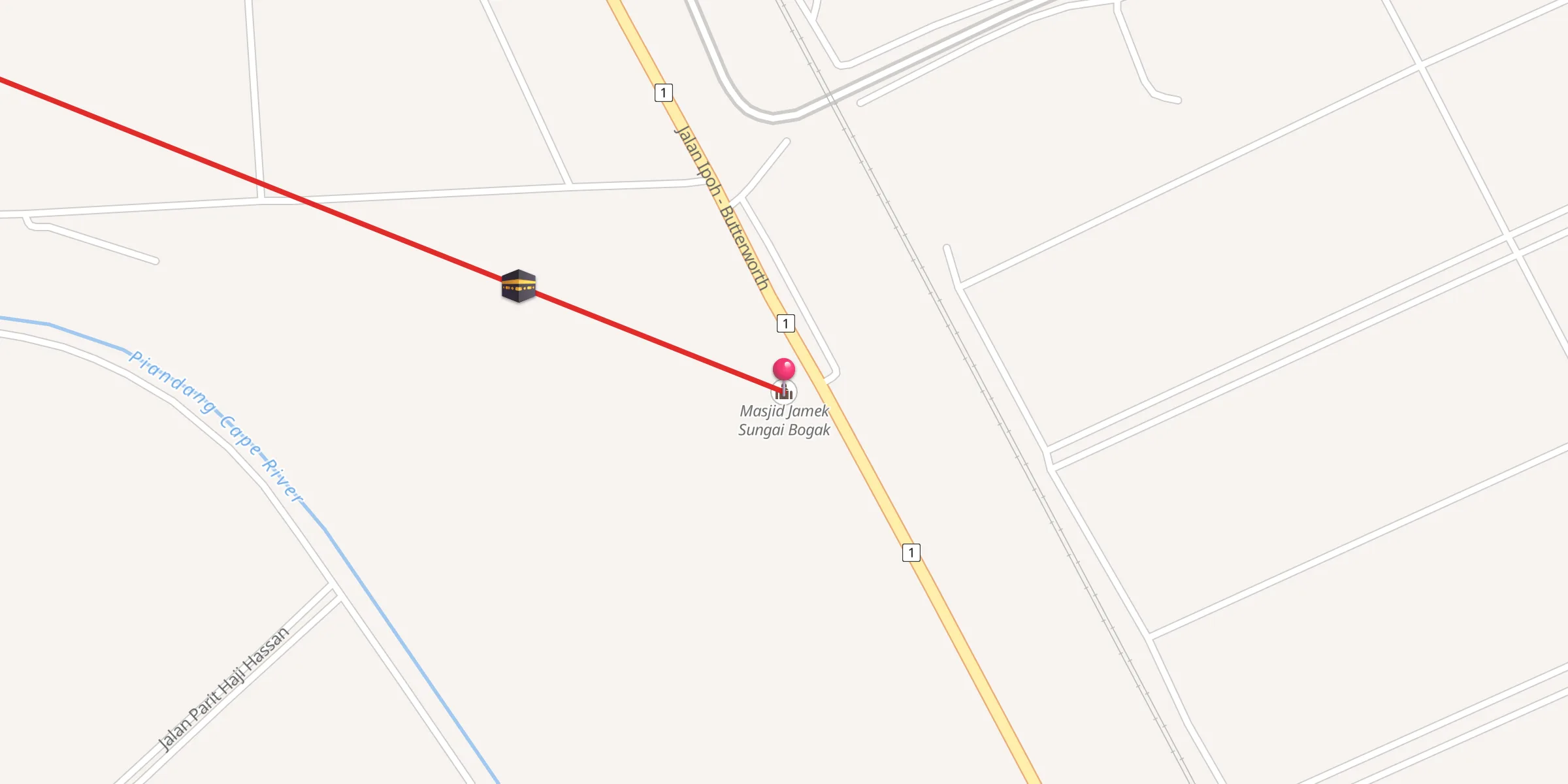 Carte de localisation : Masjid Jamek Sungai Bogak