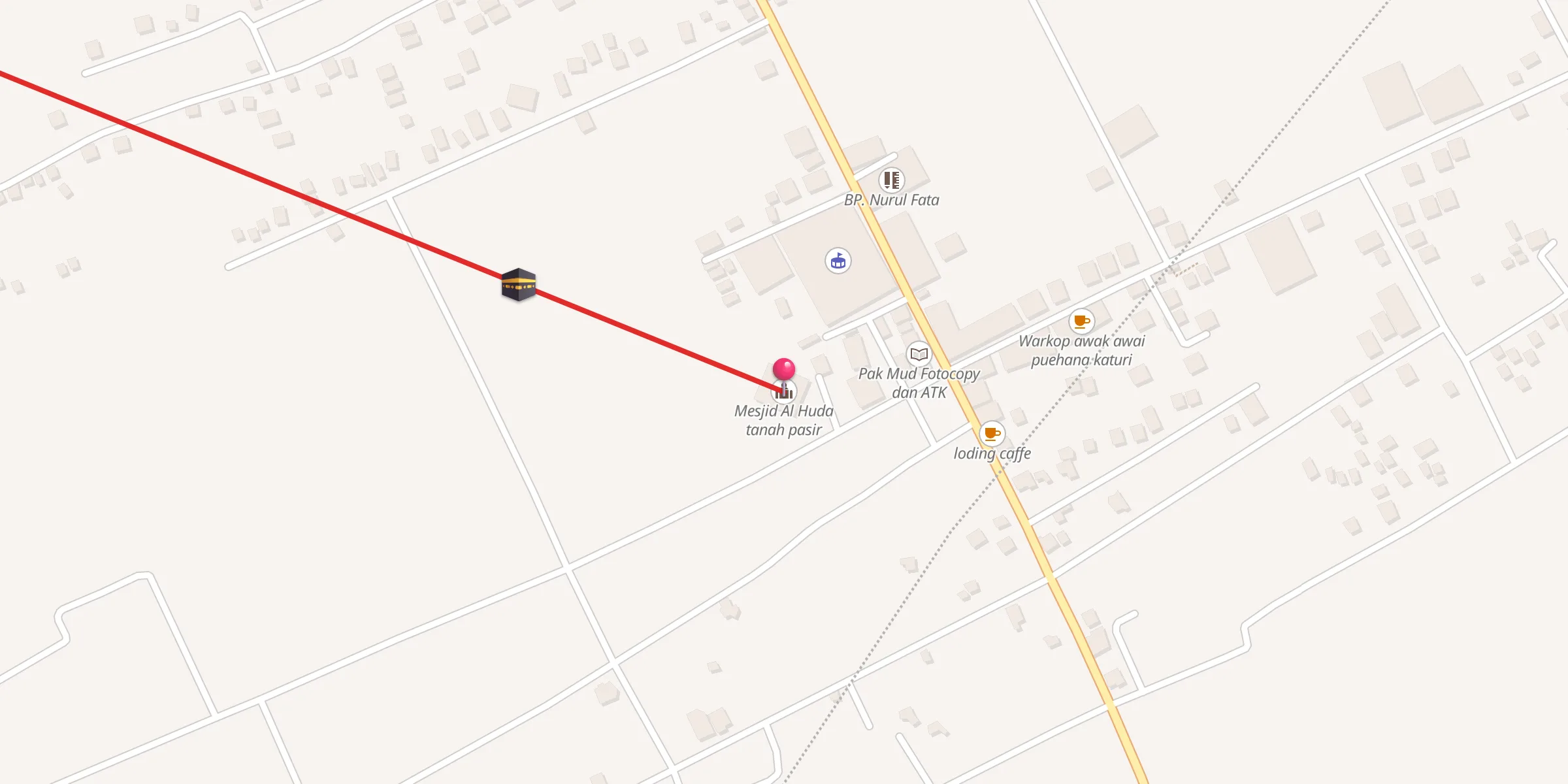 Carte de localisation : Mesjid Al Huda tanah pasir