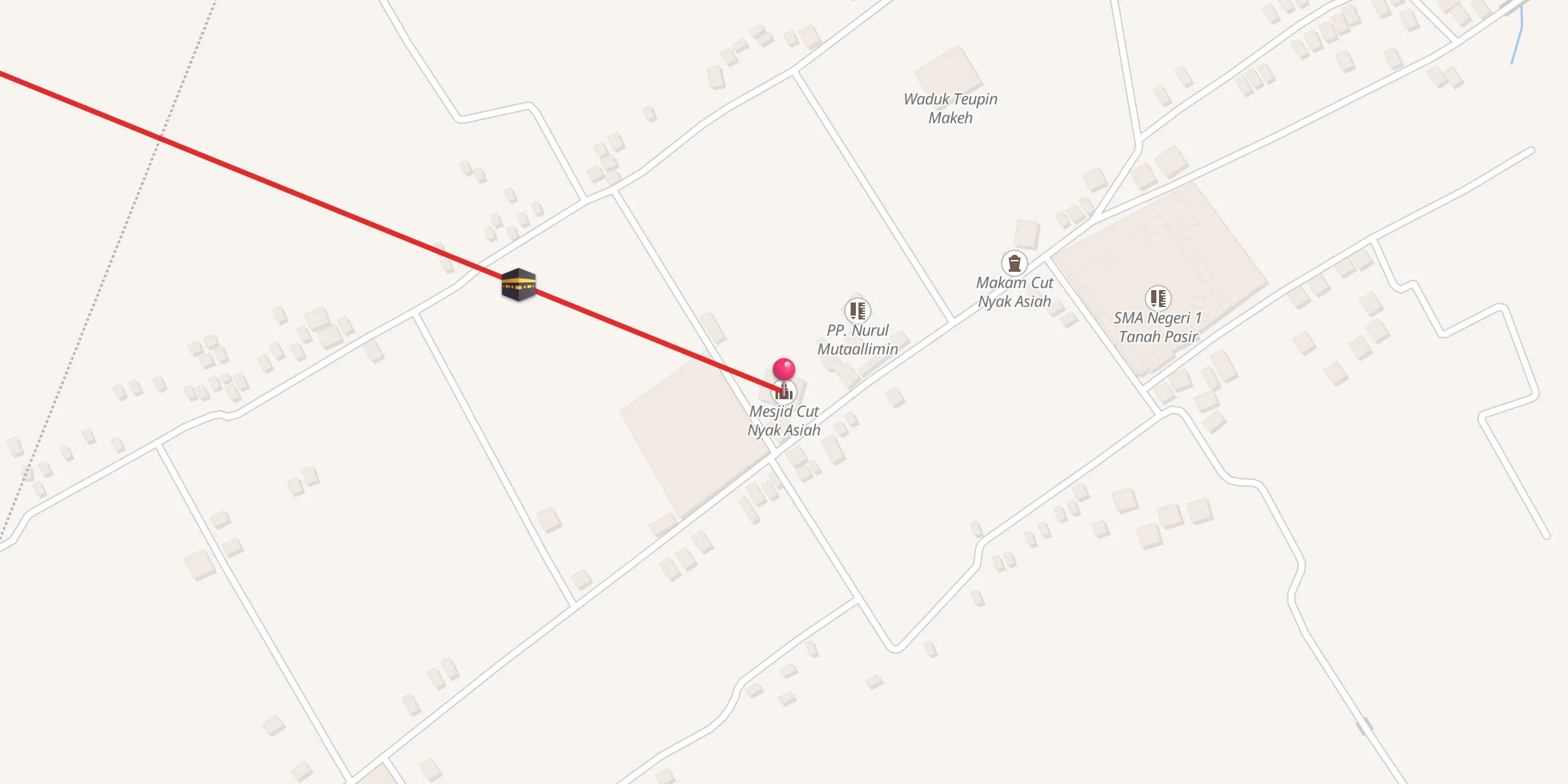 Carte de localisation : Mesjid Cut Nyak Asiah