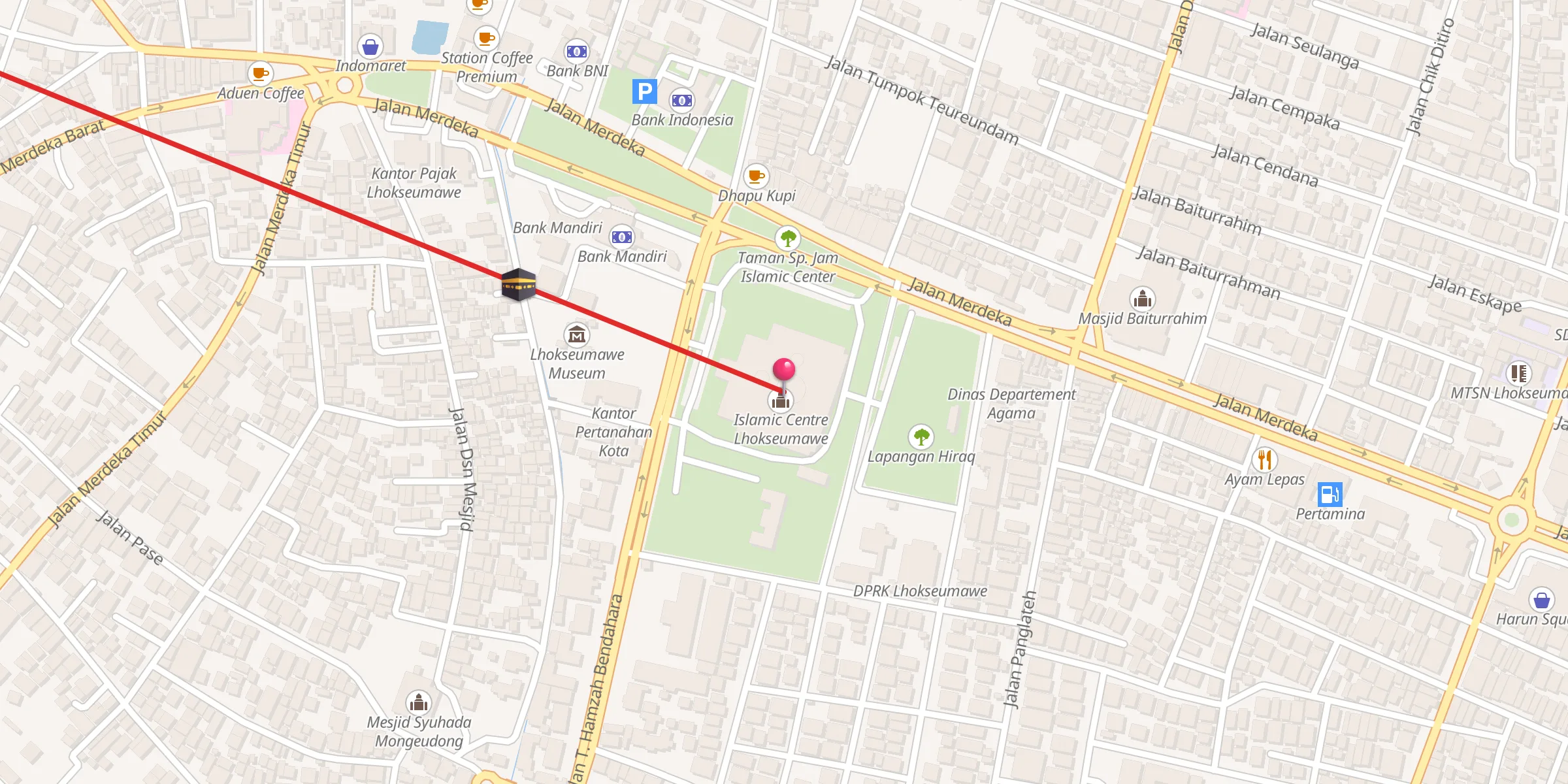 Carte de localisation : Islamic Centre Lhokseumawe