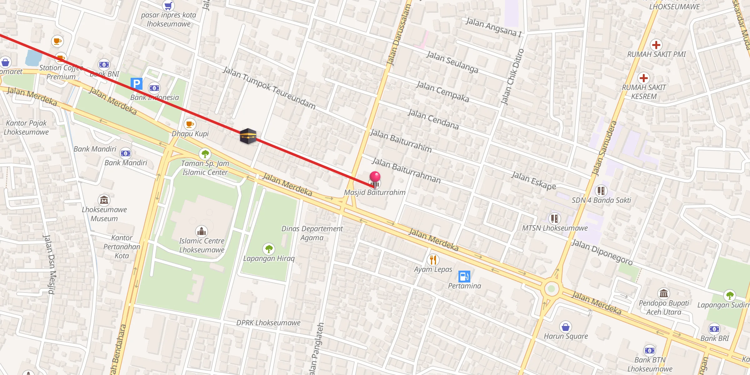 Carte de localisation : Masjid Baiturrahim