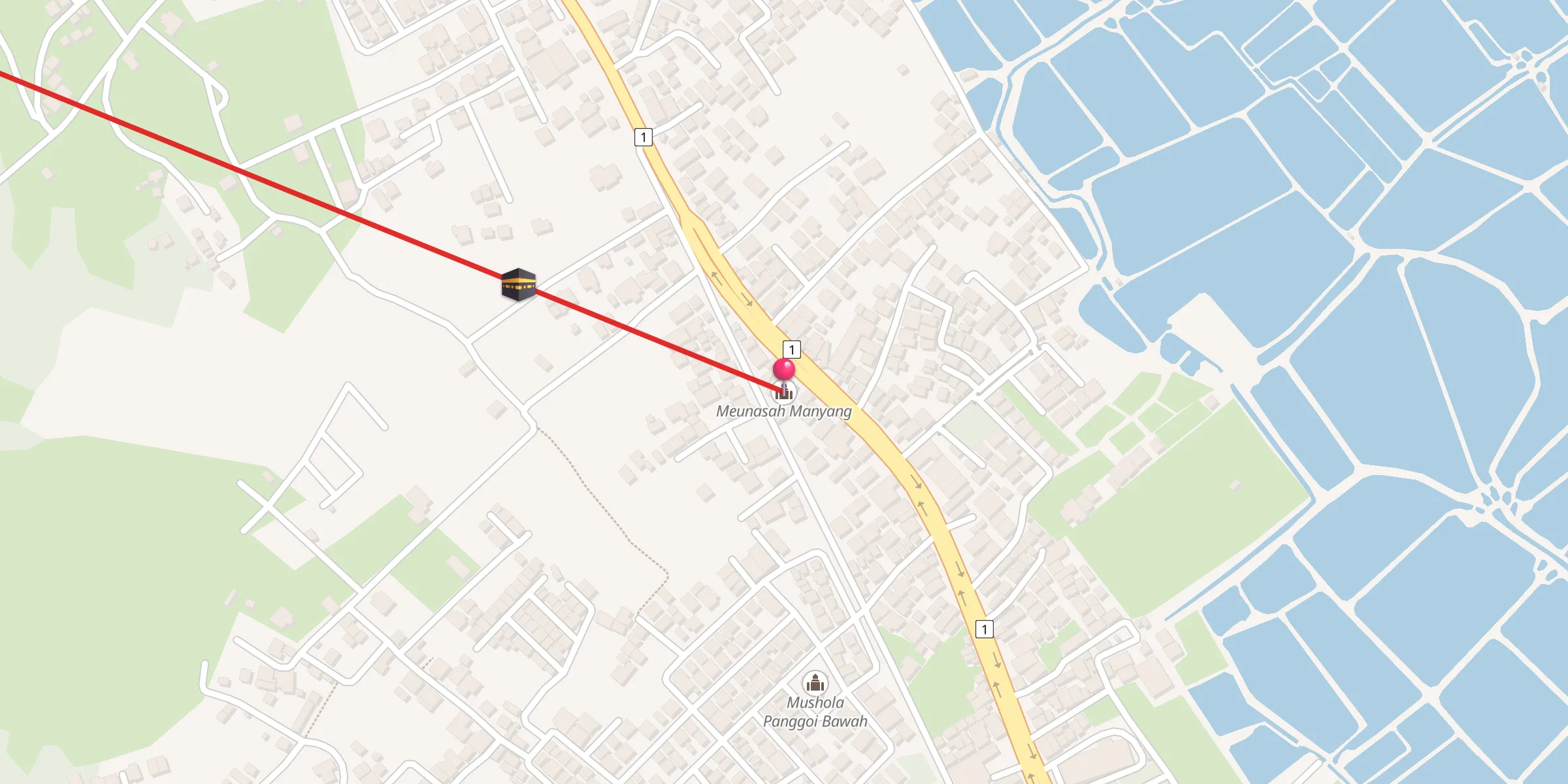 Carte de localisation : Meunasah Manyang