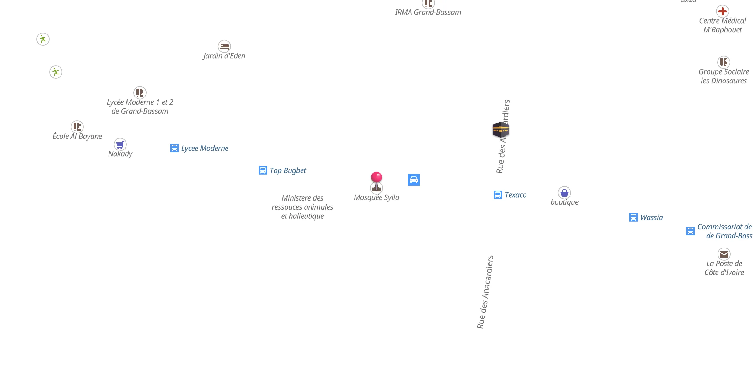 Carte de localisation : Mosquée Sylla