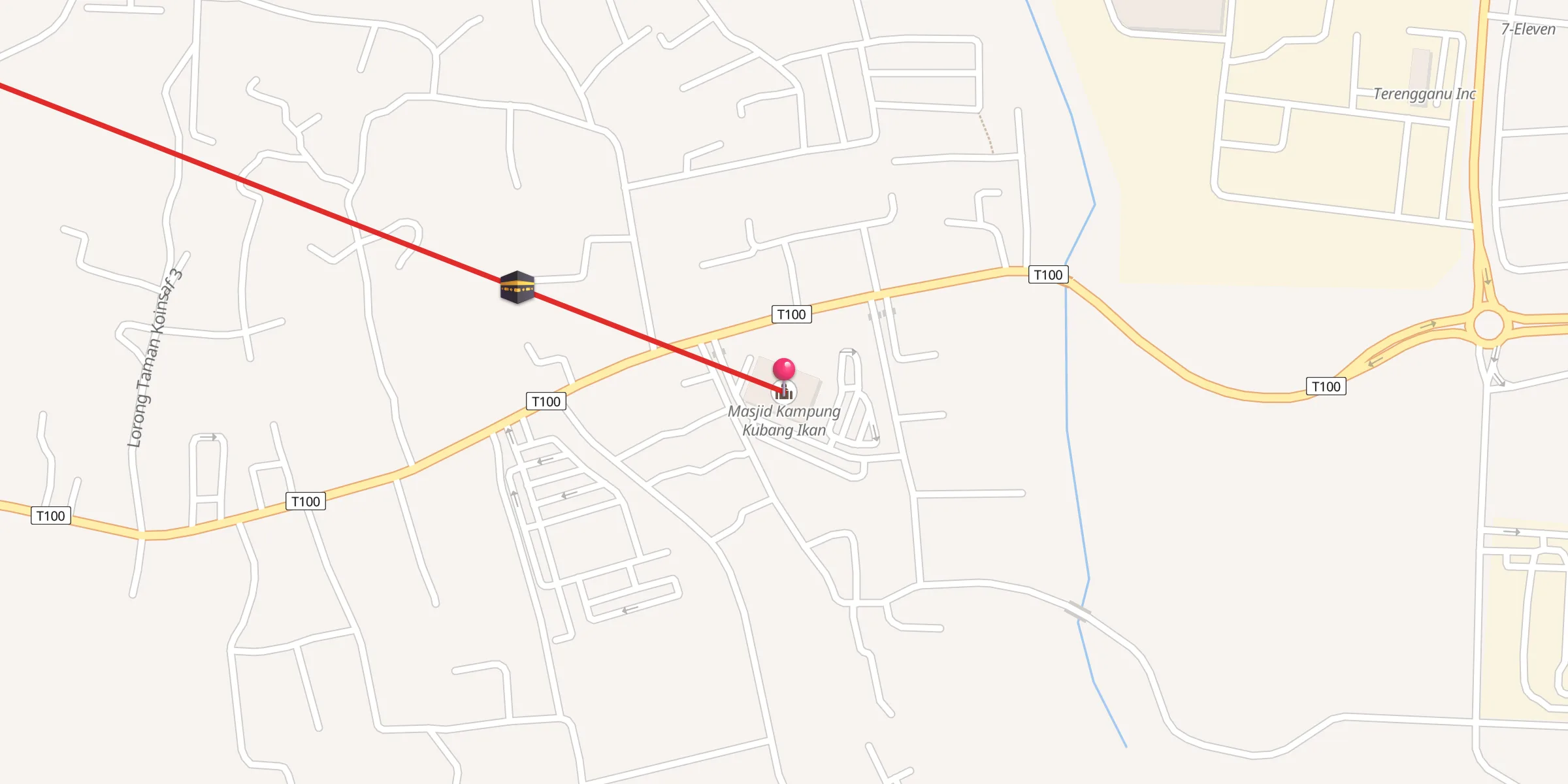 Carte de localisation : Masjid Kampung Kubang Ikan