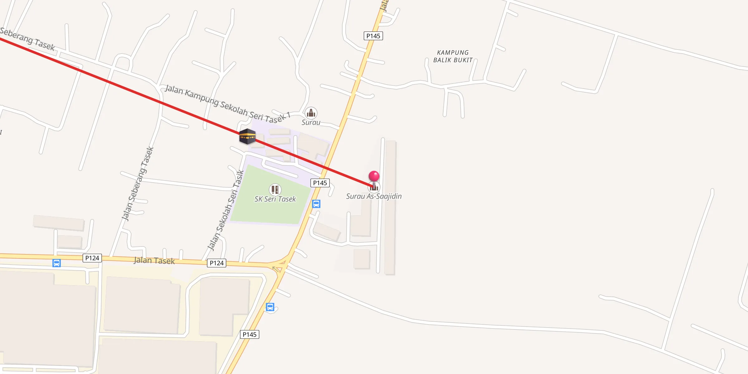 Carte de localisation : Surau As-Saajidin