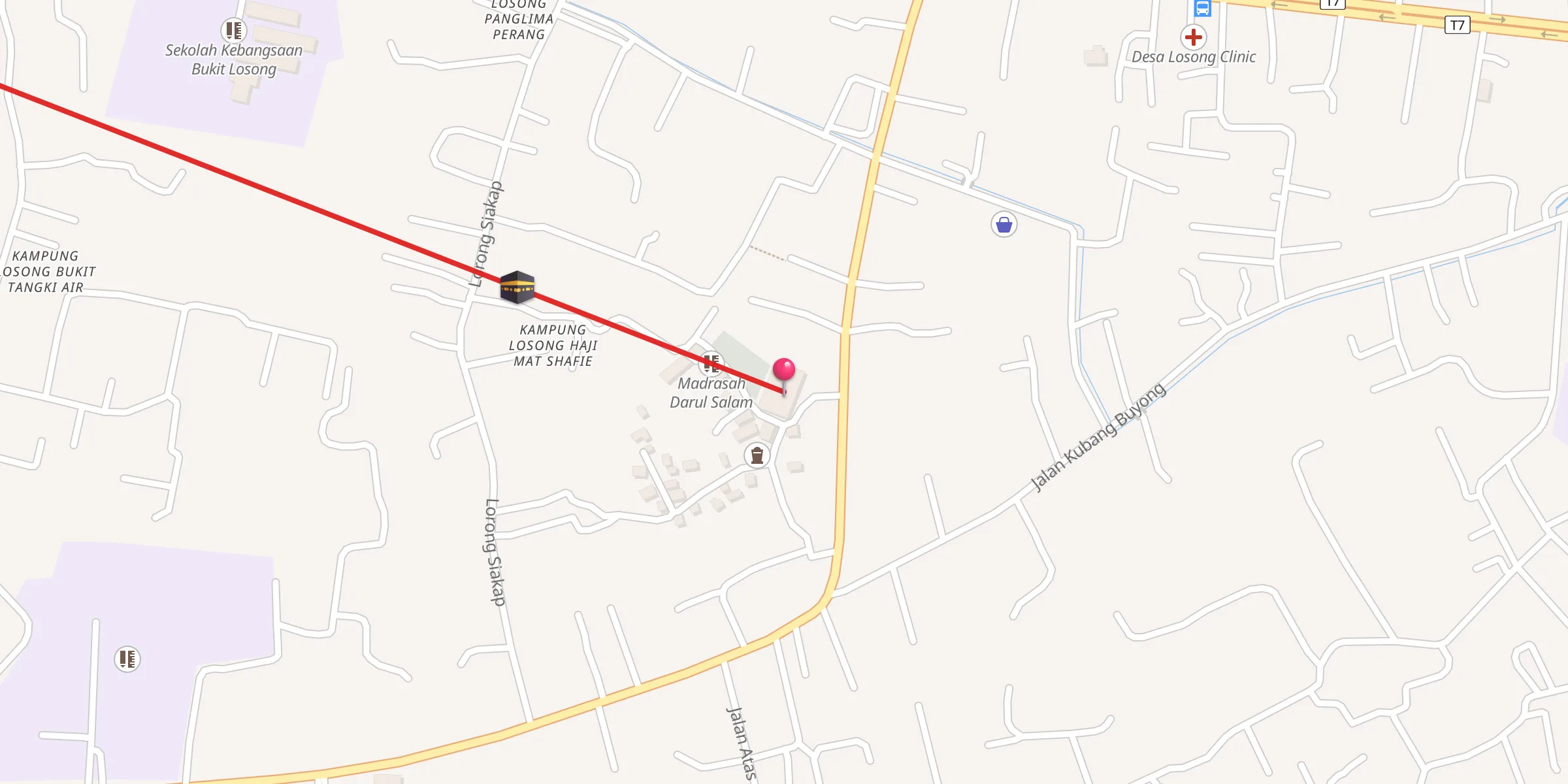 Carte de localisation : Masjid Losong Haji Mat Shafie