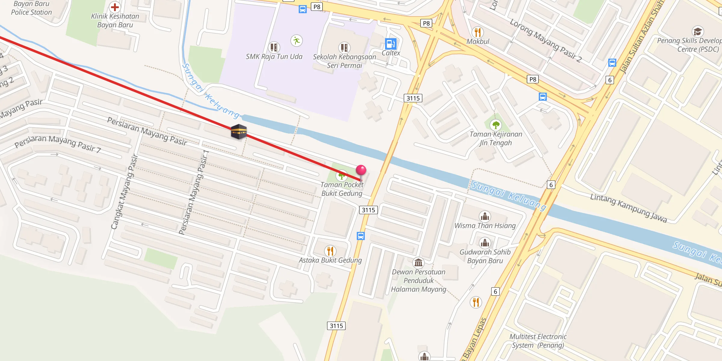 Carte de localisation : Masjid Jamek Al-Ubudiah