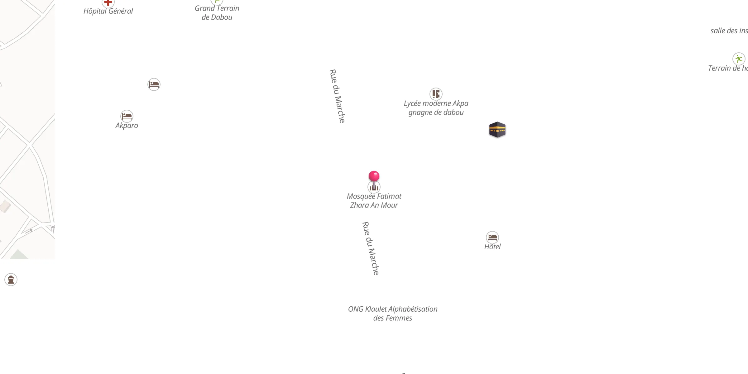 Carte de localisation : Mosquée Fatimat Zhara An Mour