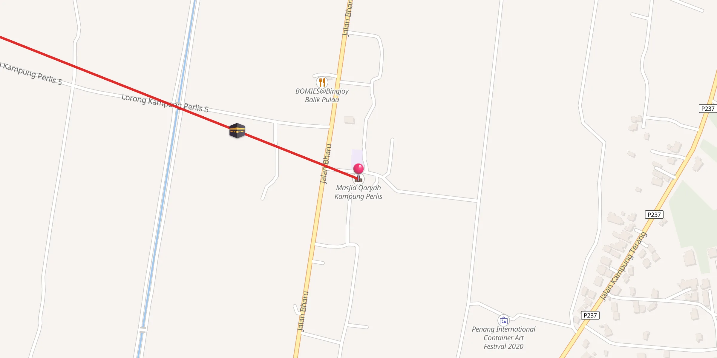 Carte de localisation : Masjid Qaryah Kampung Perlis