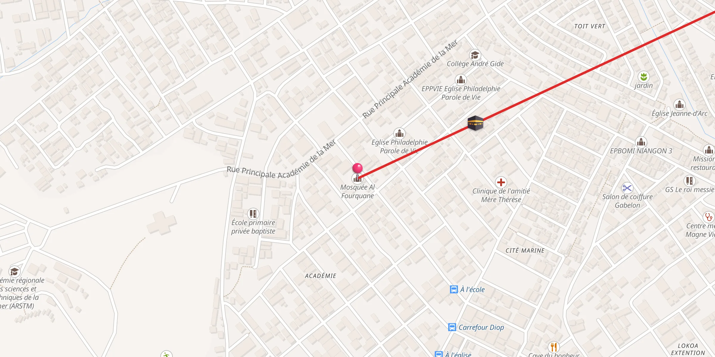 Carte de localisation : Mosquée Al Fourquane