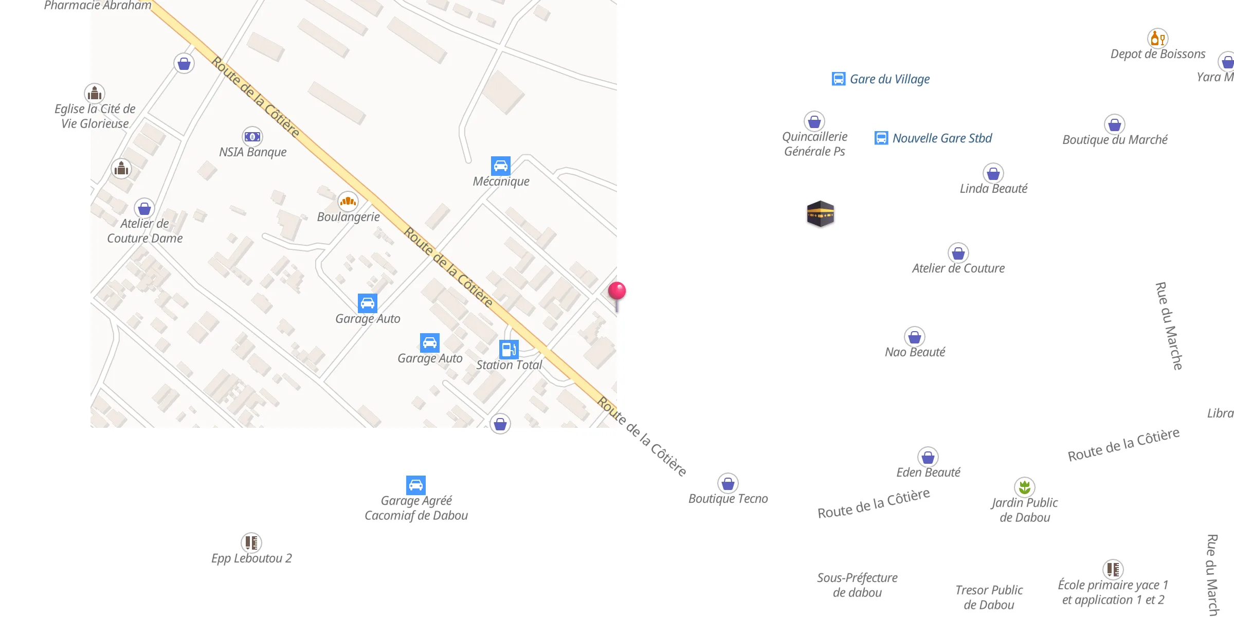 Carte de localisation : Mosquée