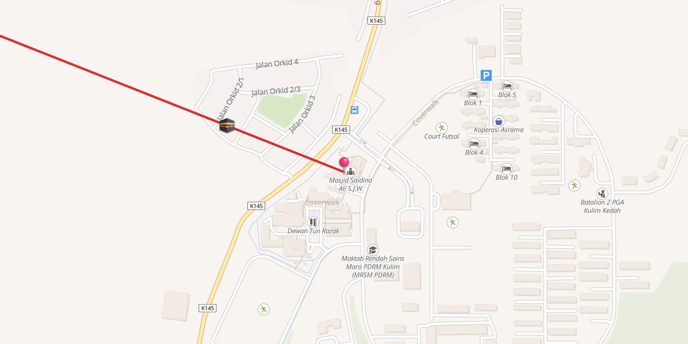 Carte de localisation : Masjid Saidina Ali S.J.W
