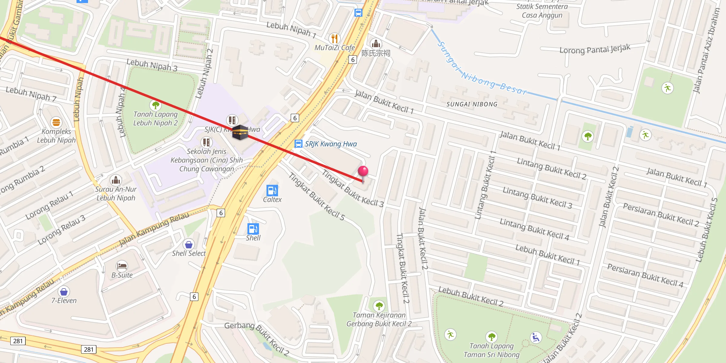 Carte de localisation : Mussolla Taman Sri Nibong