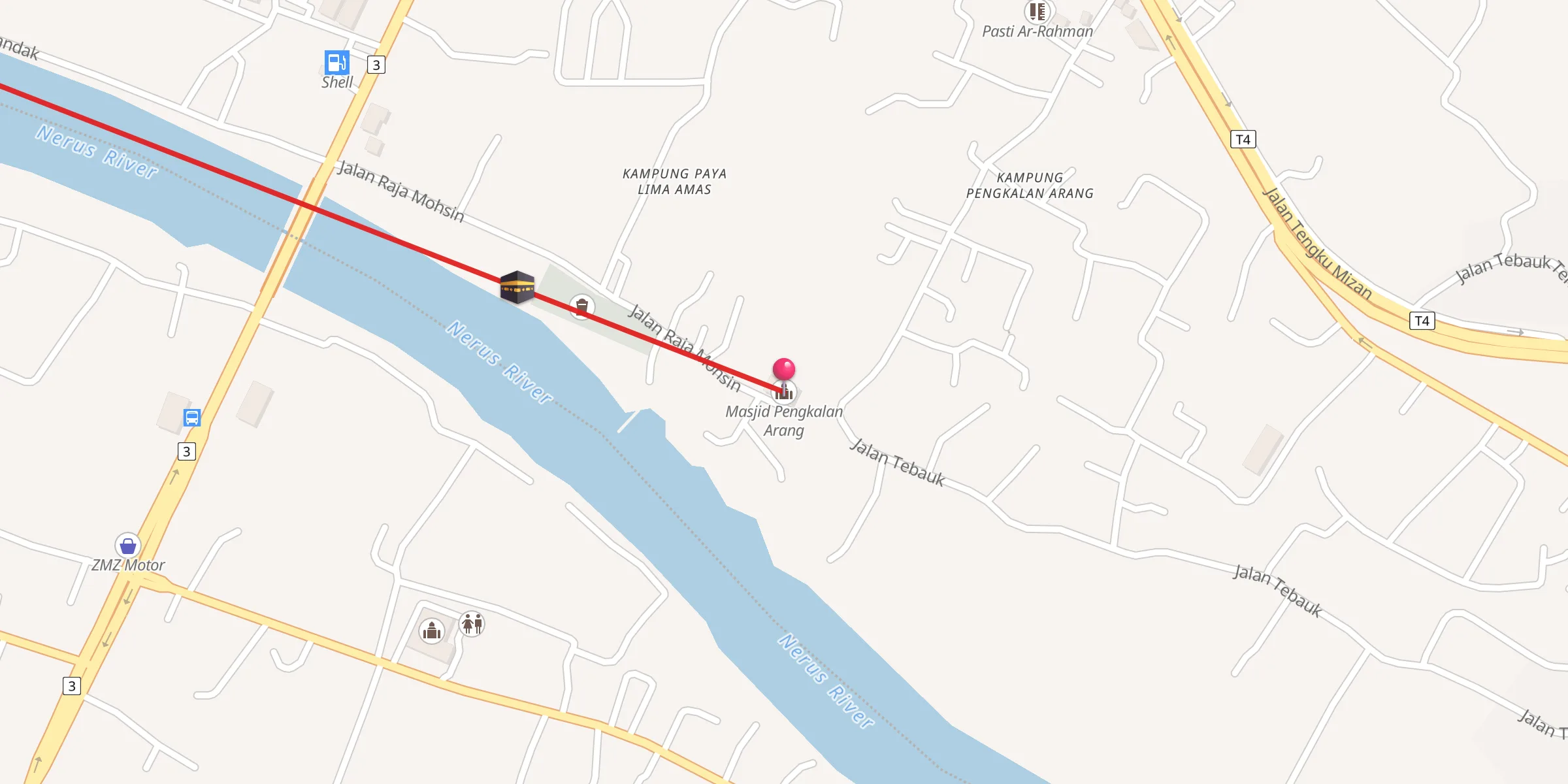 Carte de localisation : Masjid Pengkalan Arang