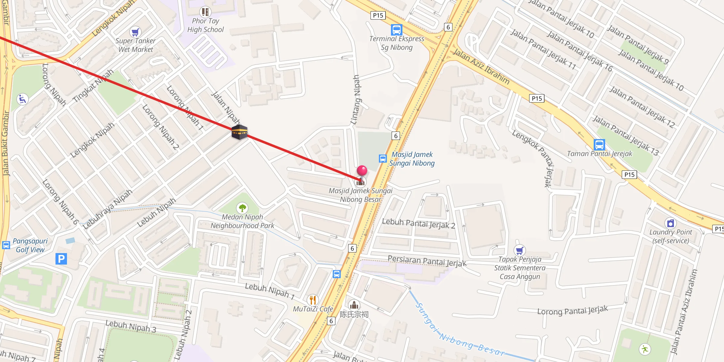 Carte de localisation : Masjid Jamek Sungai Nibong Besar