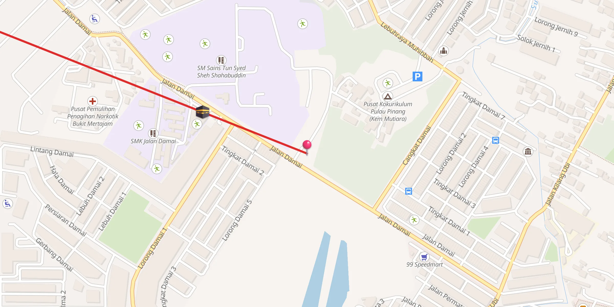 Carte de localisation : Masjid Al-Mustaqim