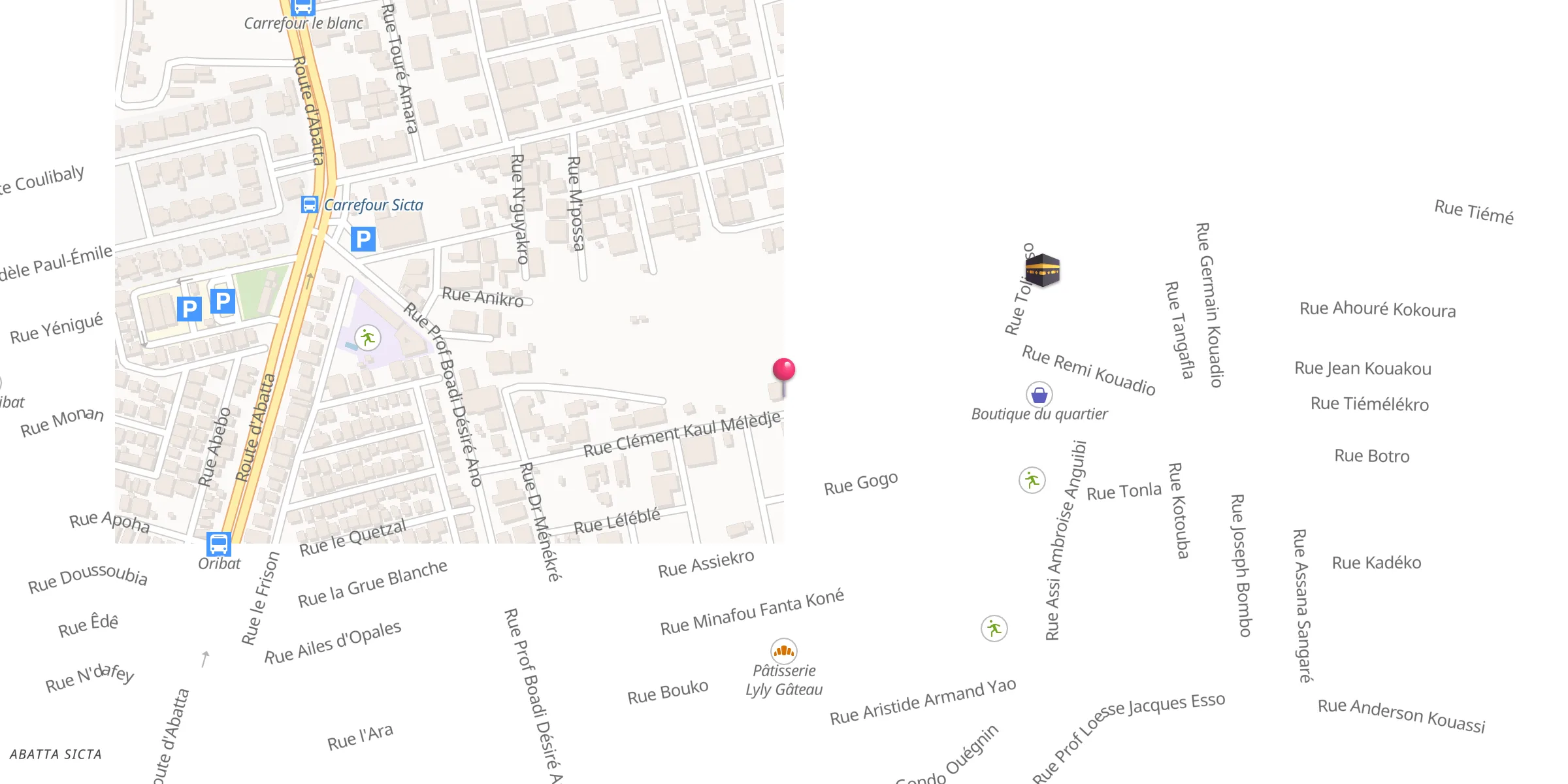 Carte de localisation : Mosquée