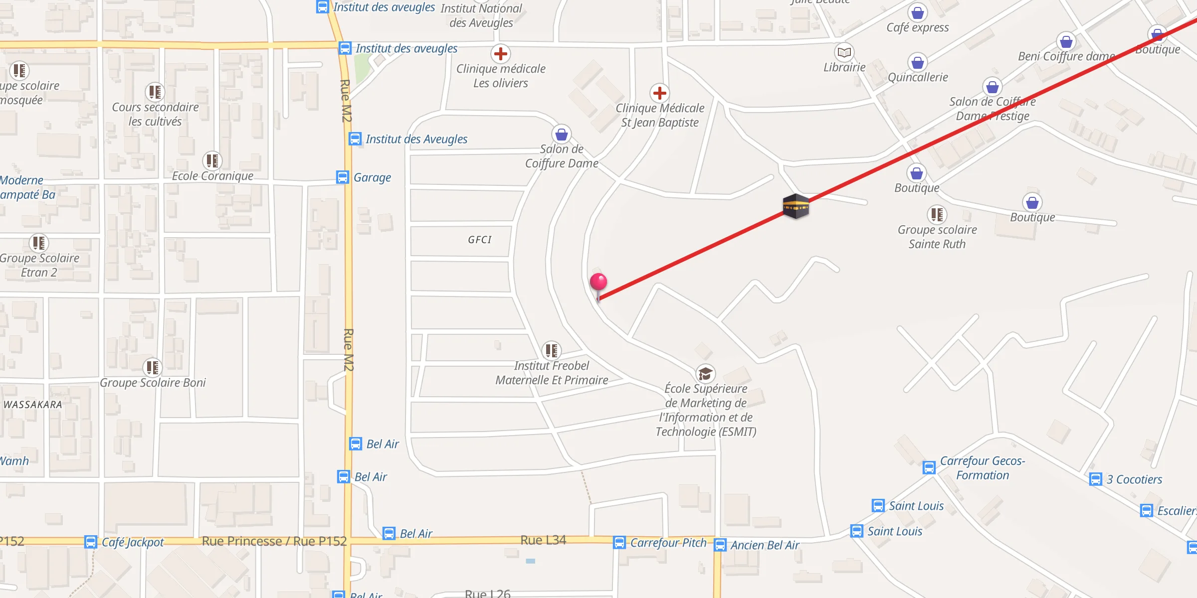 Carte de localisation : Mosquée Abou Barkrine Asudik