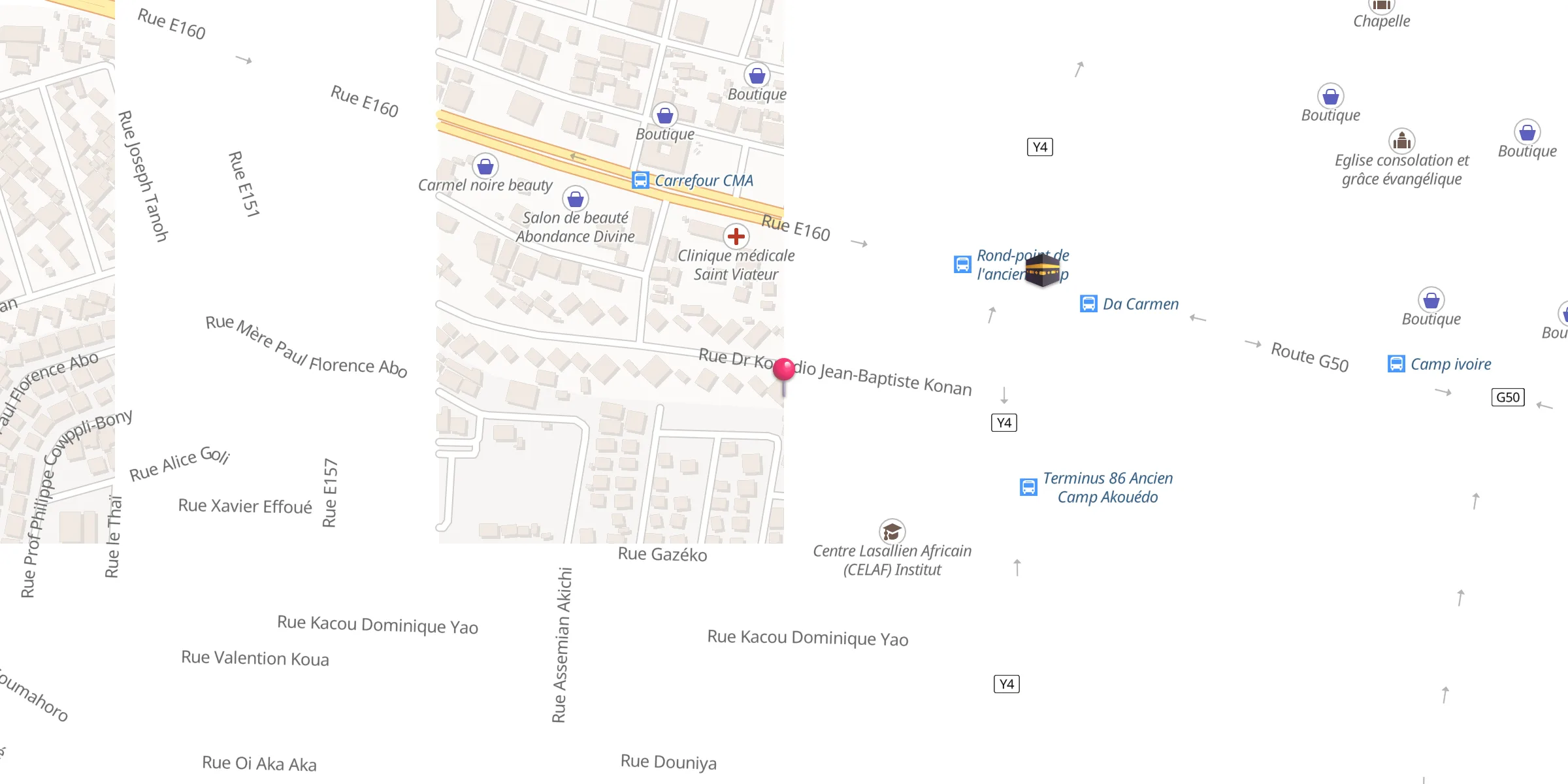 Carte de localisation : Mosquée