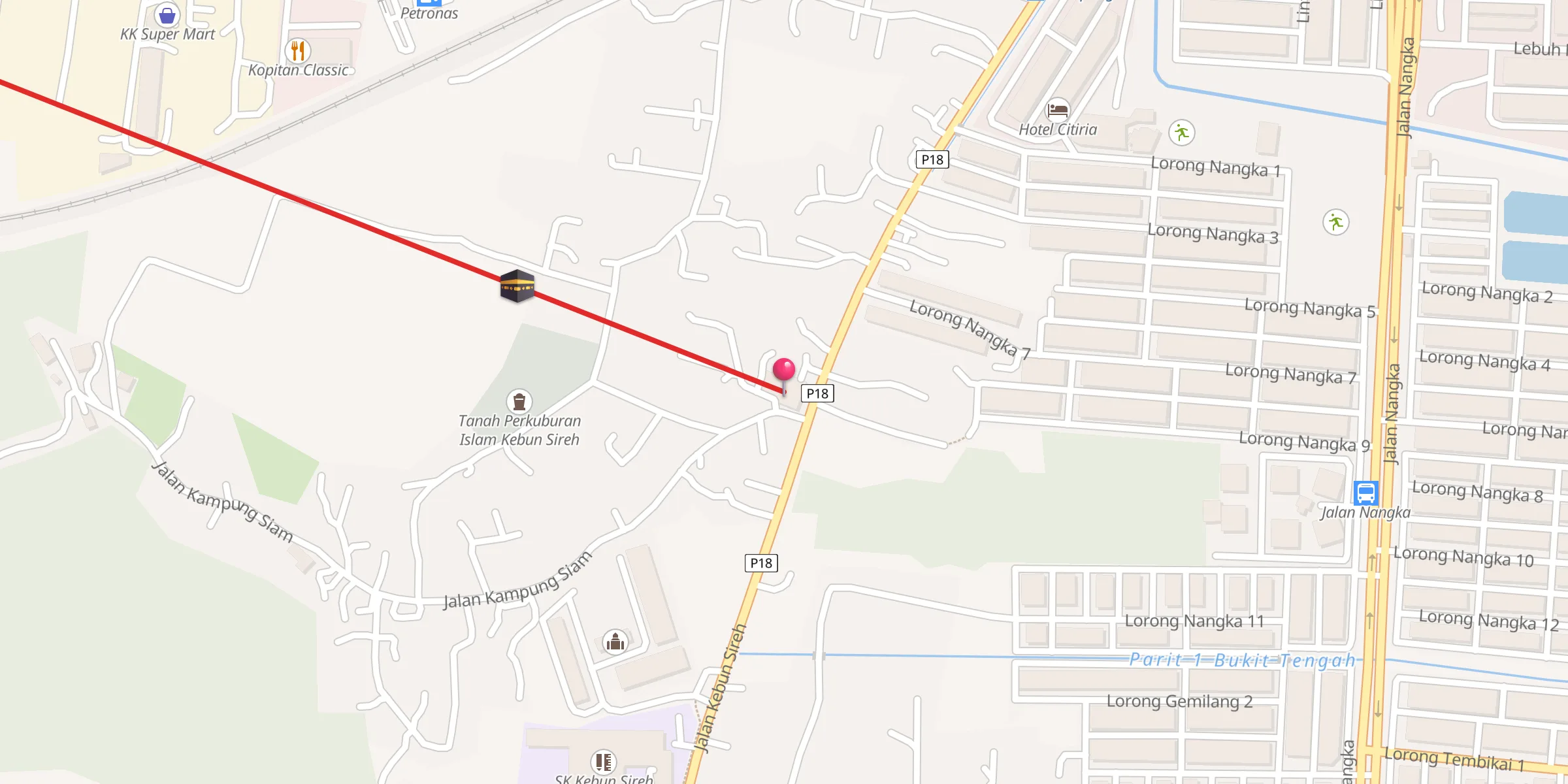 Carte de localisation : Masjid Jamek Permatang Kebun Sireh