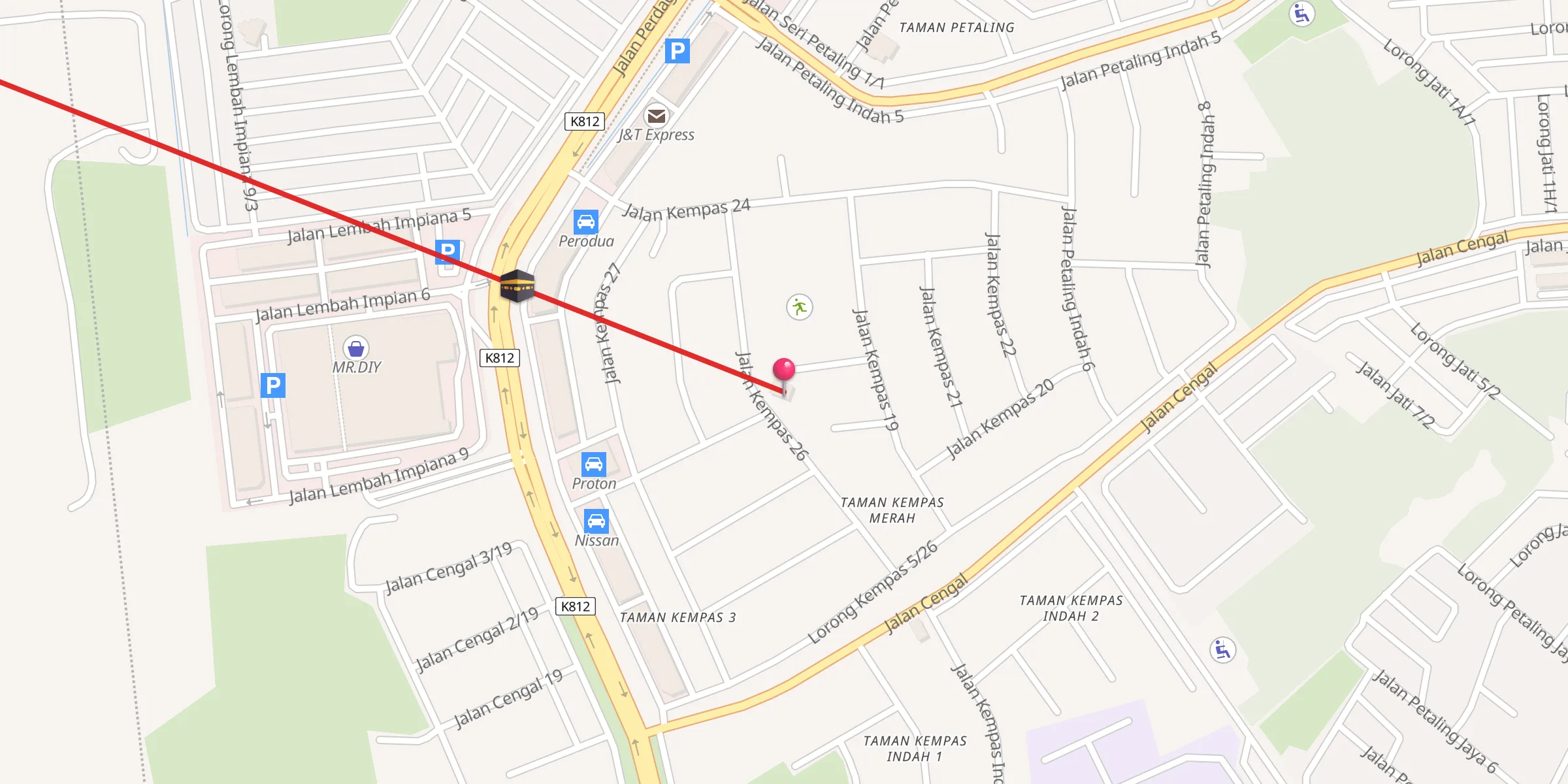 Carte de localisation : Surau Taman Kempas