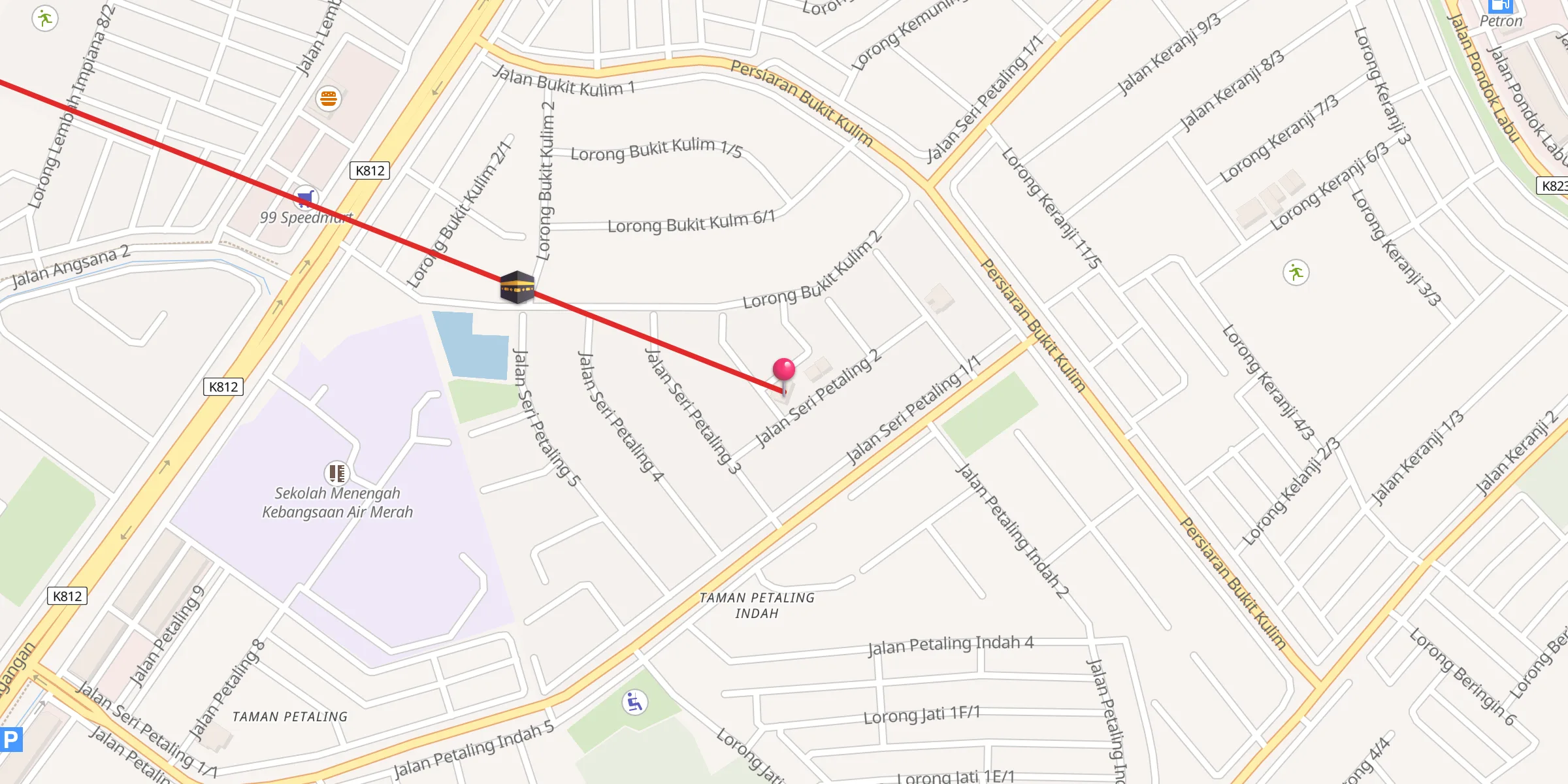 Carte de localisation : Surau Taman Seri Petaling