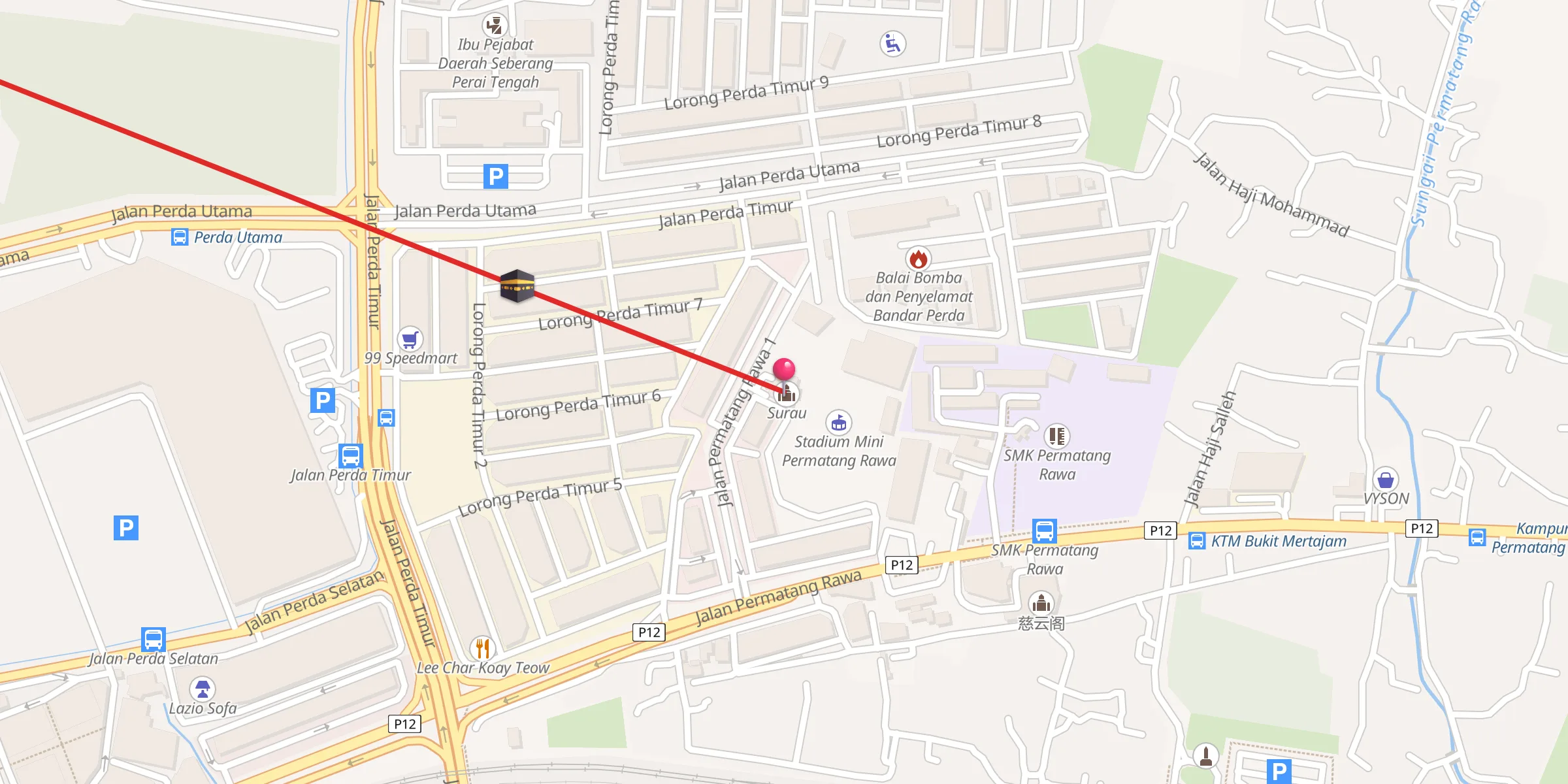 Carte de localisation : Surau