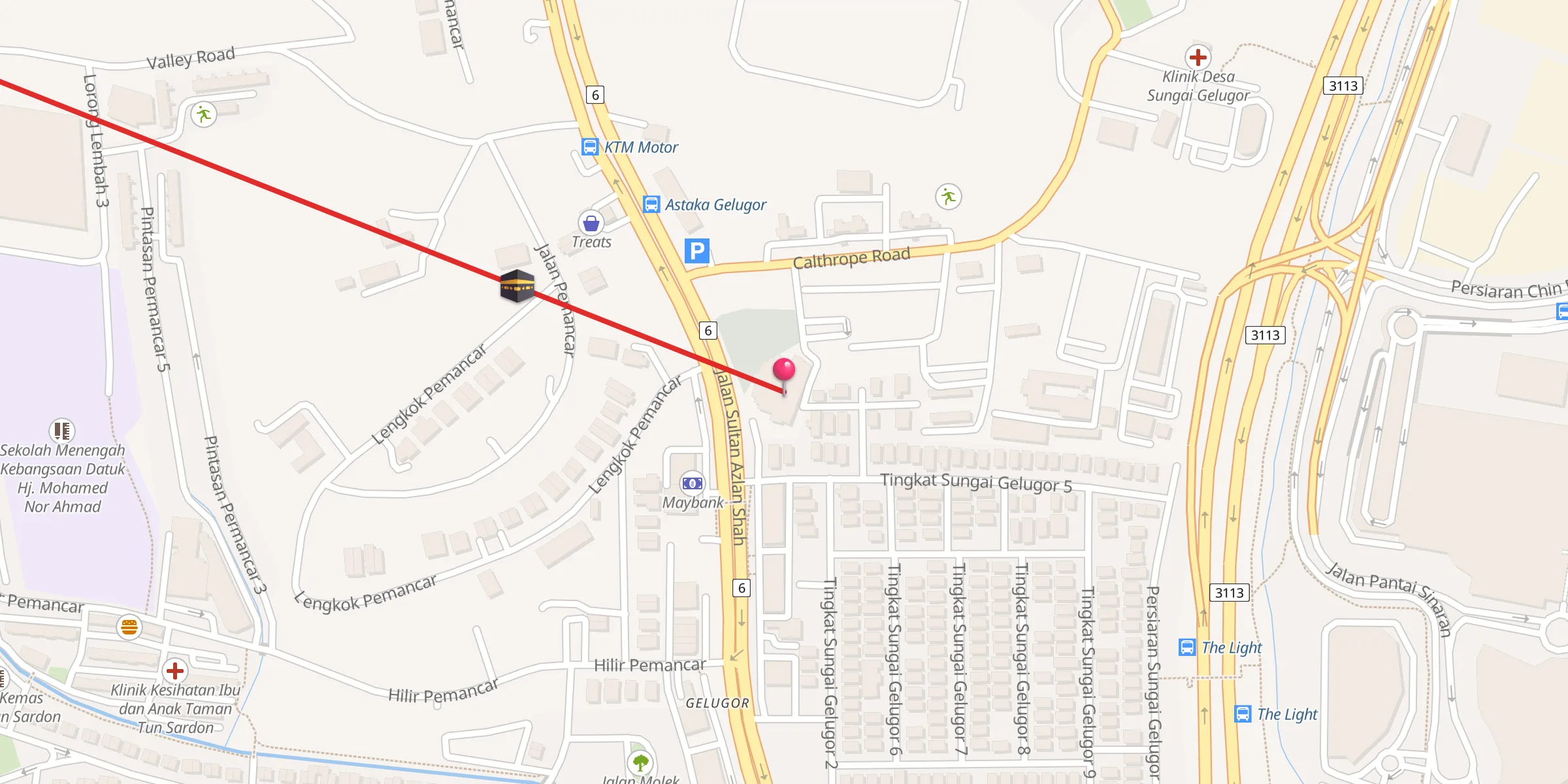 Carte de localisation : Masjid Jamek Sungai Gelugor