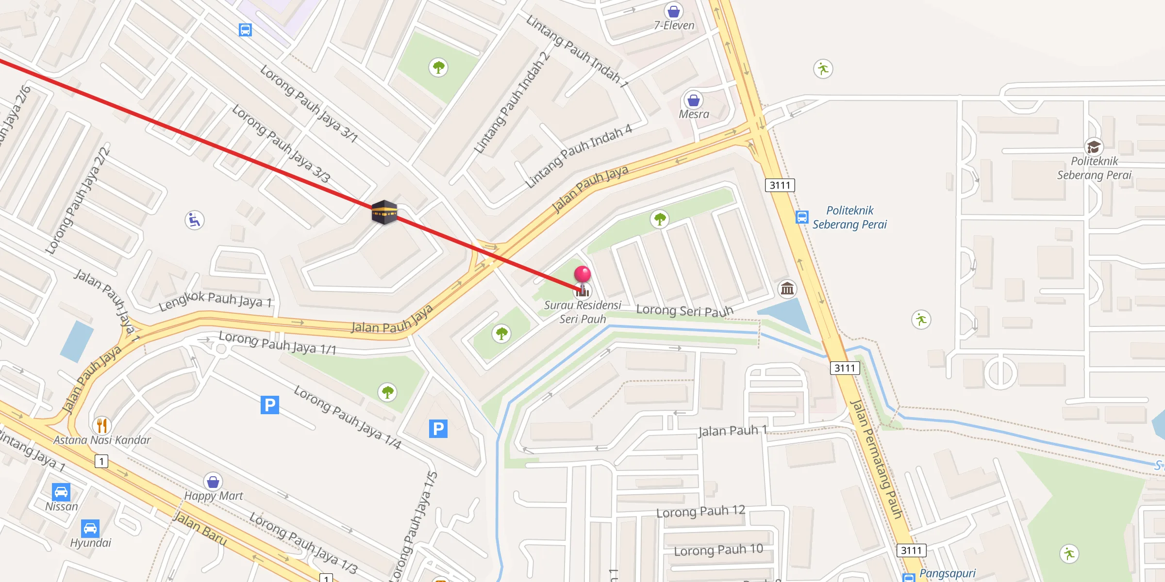 Carte de localisation : Surau Residensi Seri Pauh