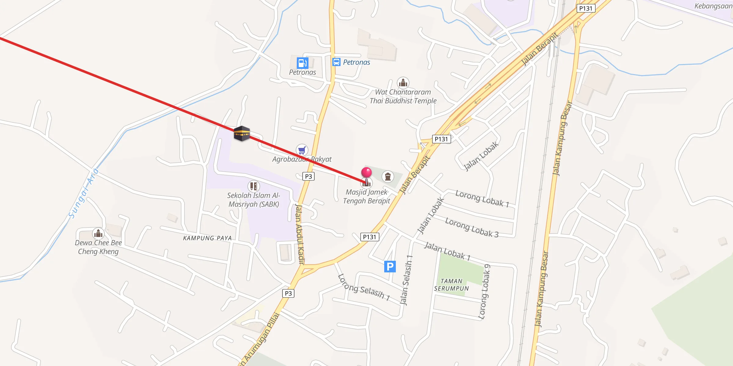 Carte de localisation : Masjid Jamek Tengah Berapit