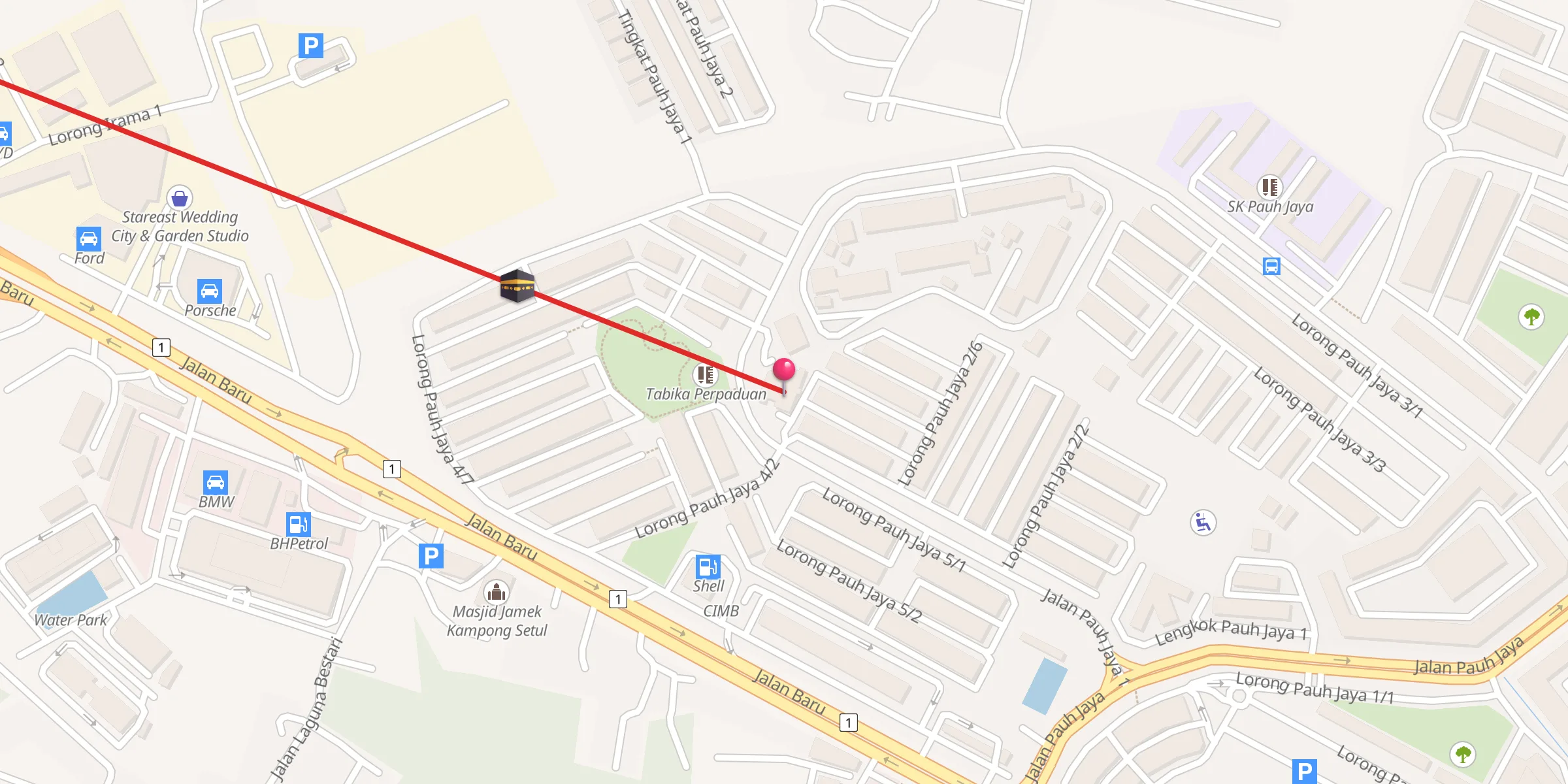 Carte de localisation : Surau Taman Pauh Jaya